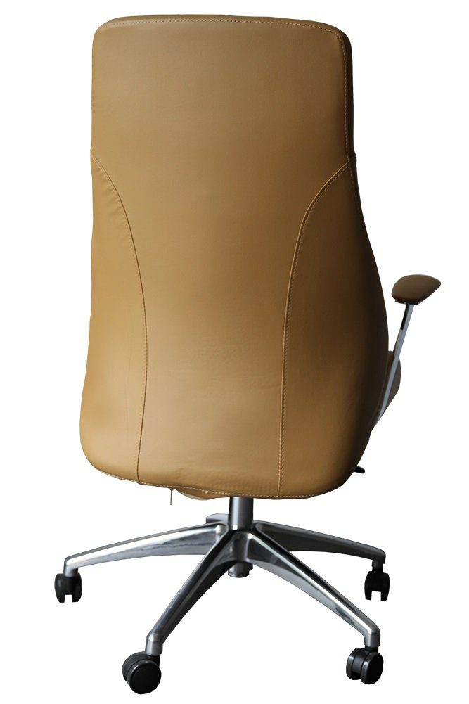 Bürodrehstuhl Car Steelboxx Chefsessel Schalensitz Spezial Sand geformt ergonomisch Seat Fußkreuz Racer "GT" Designer Durchmesser, Drehstuhl 70cm Fußkreuz XXL - aus (1), Drehstuhl mit Aluminium,