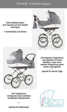 Roan Kombi-Kinderwagen Emma Classic 2 in 1 inkl. Sportsitz und Zubehör in 6 Farben