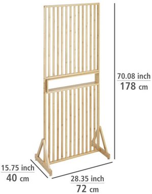 WENKO Stellwand Raumtrenner Kailua, mit Ablage, aus Bambus