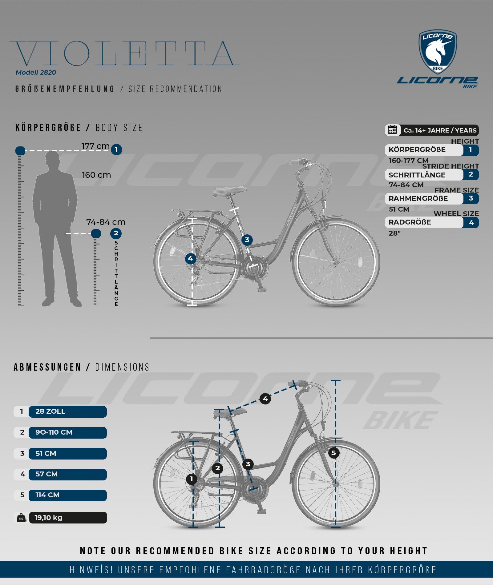 Licorne Bike Cityrad Violetta