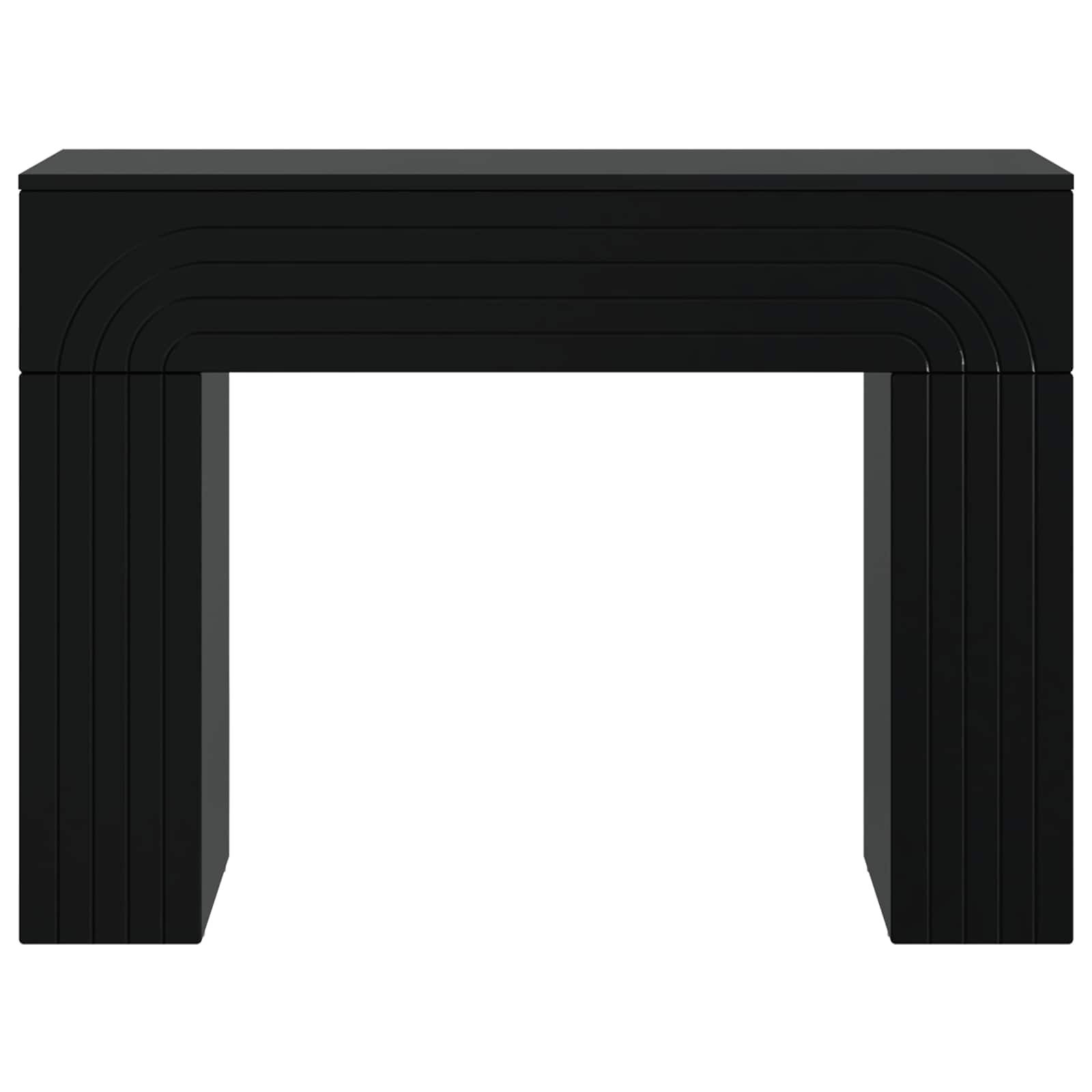 vidaXL Konsolentisch Couchtisch Schwarz 102 x 35 x 75 cm Holzwerkstoff (1-St) – Bild 5 von 5