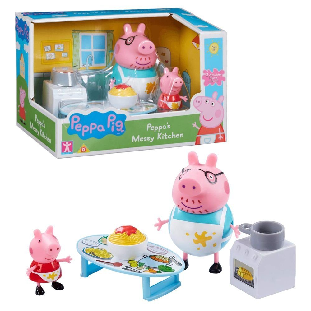 Peppa Pig Spielfigur »Unordentliche Küche Spielset Peppa Pig Figur Peppa  Wutz & Papa Wutz«