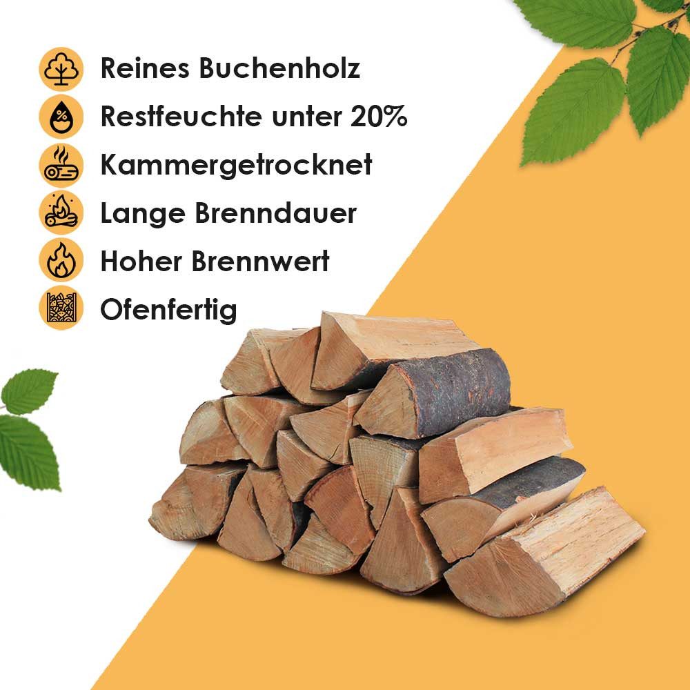 JSM-Brennholz Kaminholz JSM-Brennholz Buche - für Kamin, Ofen, Feuerschalen günstig online kaufen