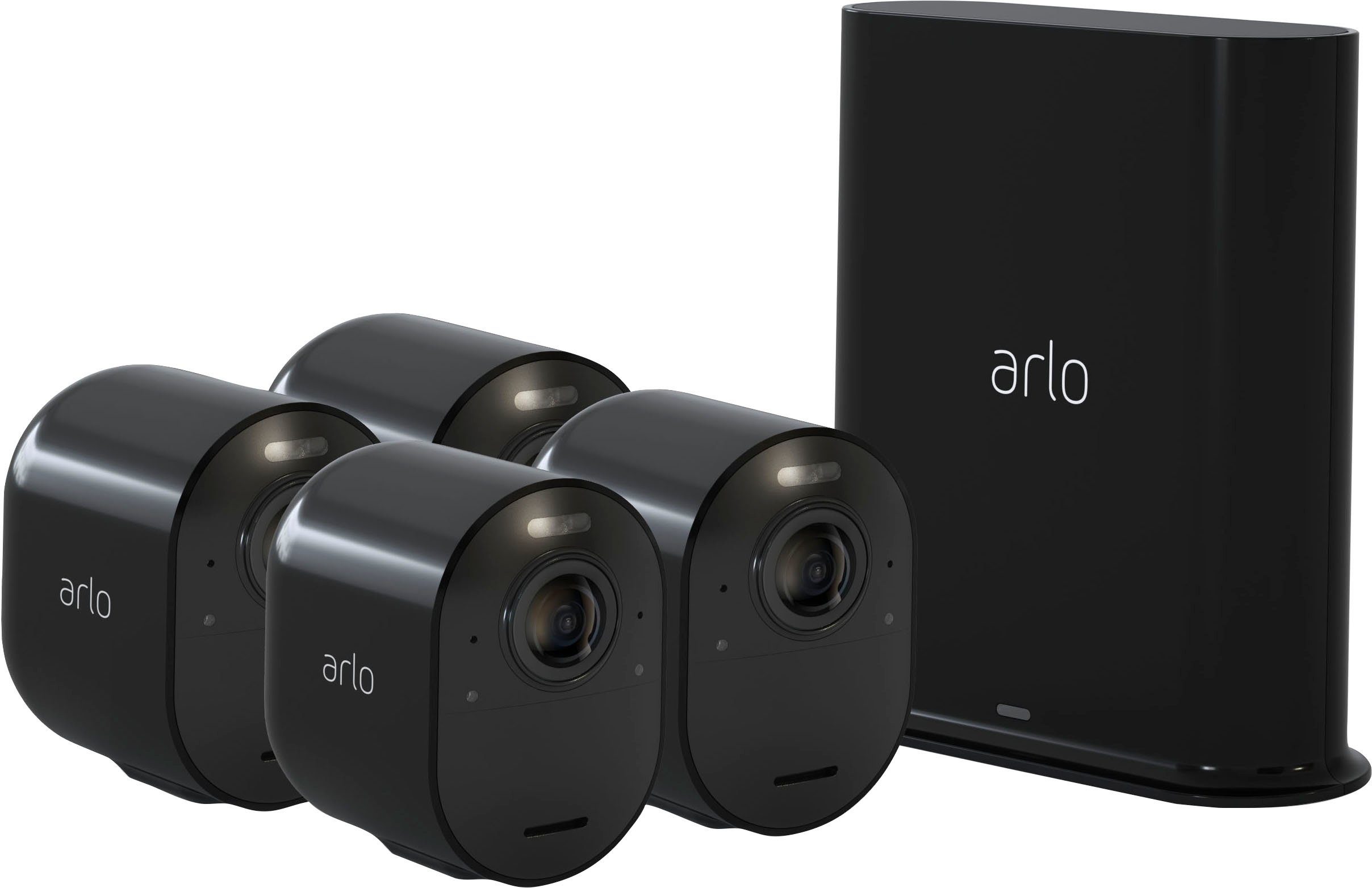 91,4 Sirene,Antenne) Arlo m,Geräuscherkennung,Integrierte bis Ultra 2 Überwachungskamera Reichweite (Außenbereich, ARLO Spotlight-Kamera-Set