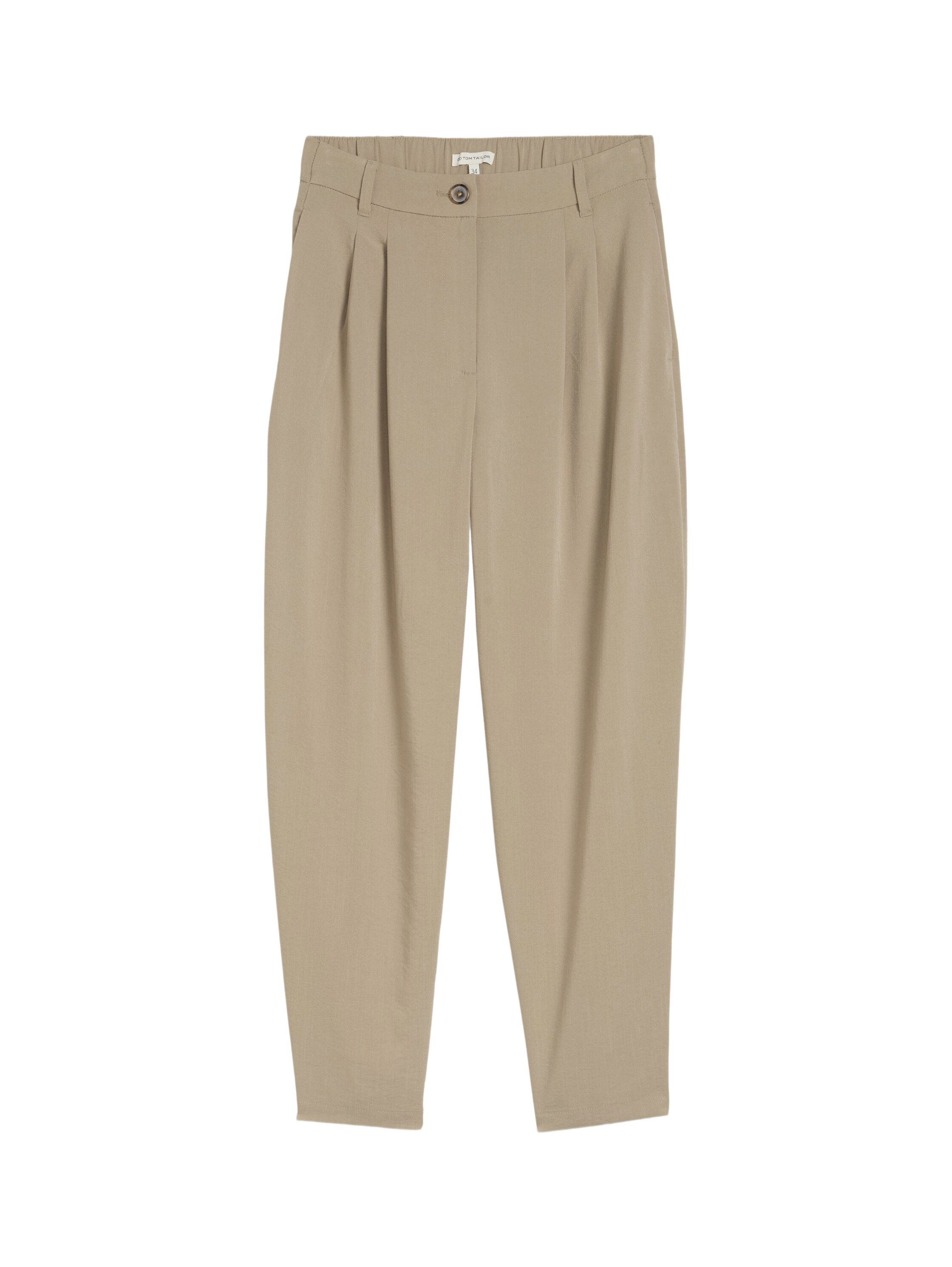 TOM TAILOR 7/8-Hose H natur, Casual, Viskose, Unifarben, Barrel Fit