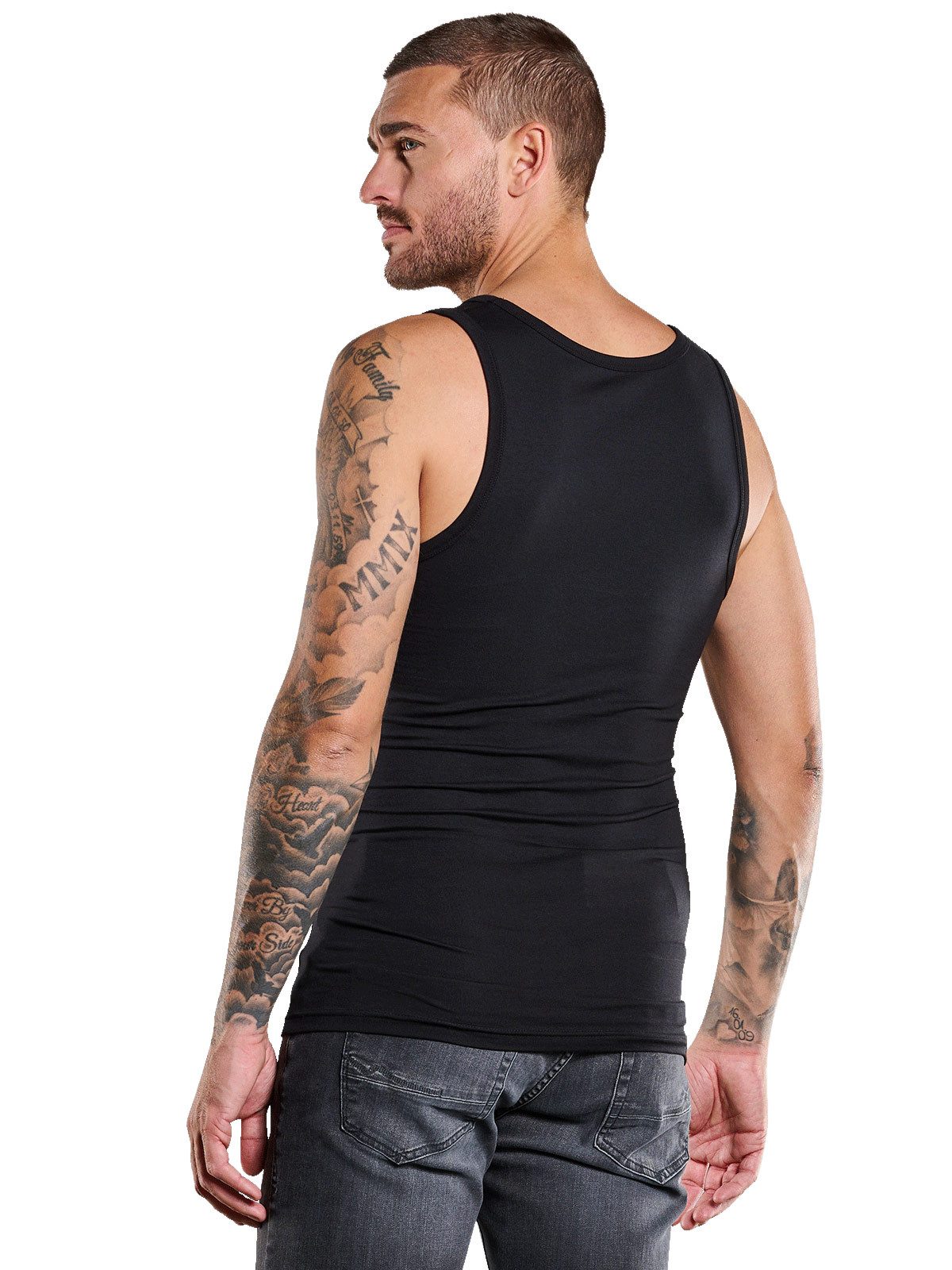 emilio adani Ripptanktop Herren Tank Top, Schwarz