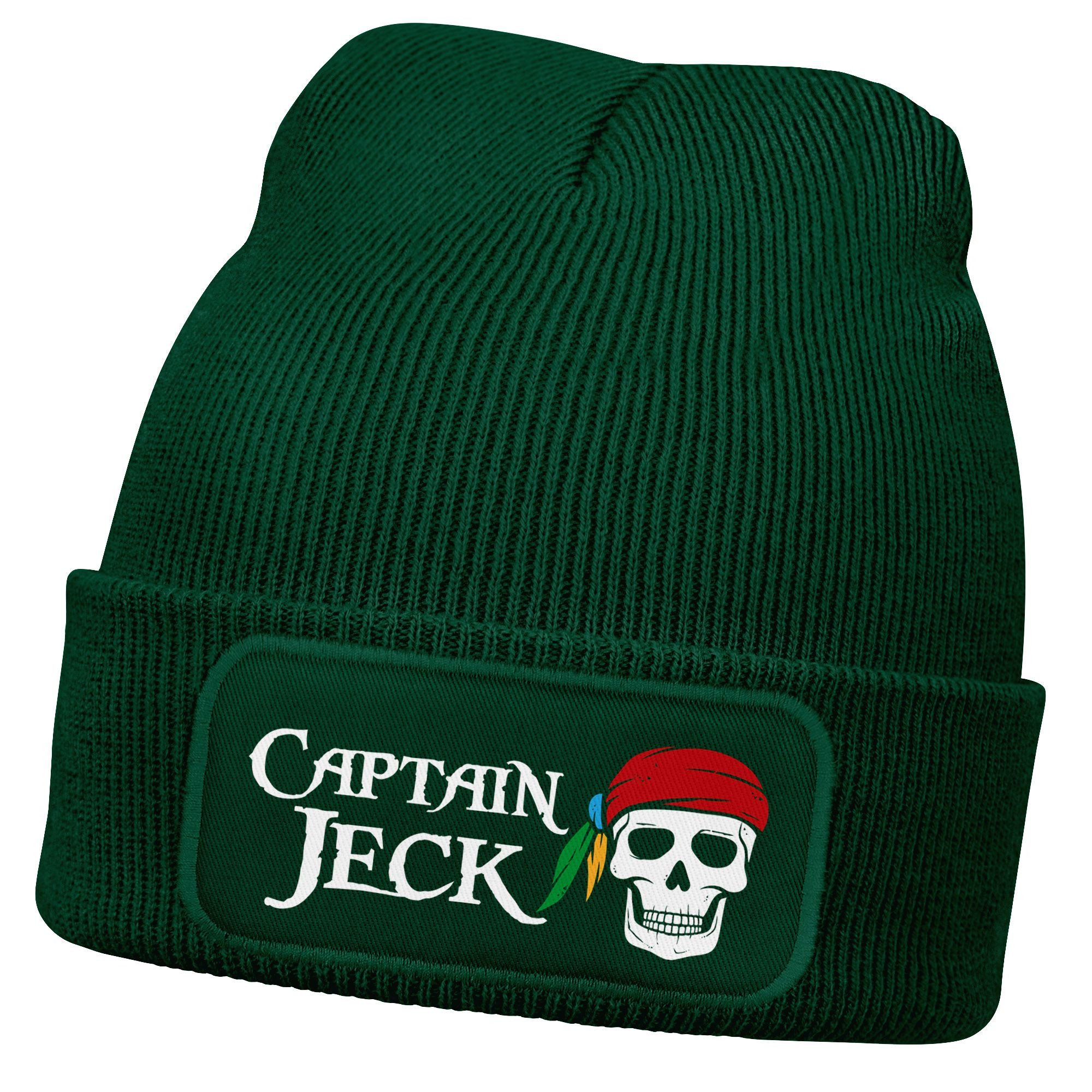 Strickmütze Herren Beanie Patch Fasching Karneval Mütze mit Spruch Lustig