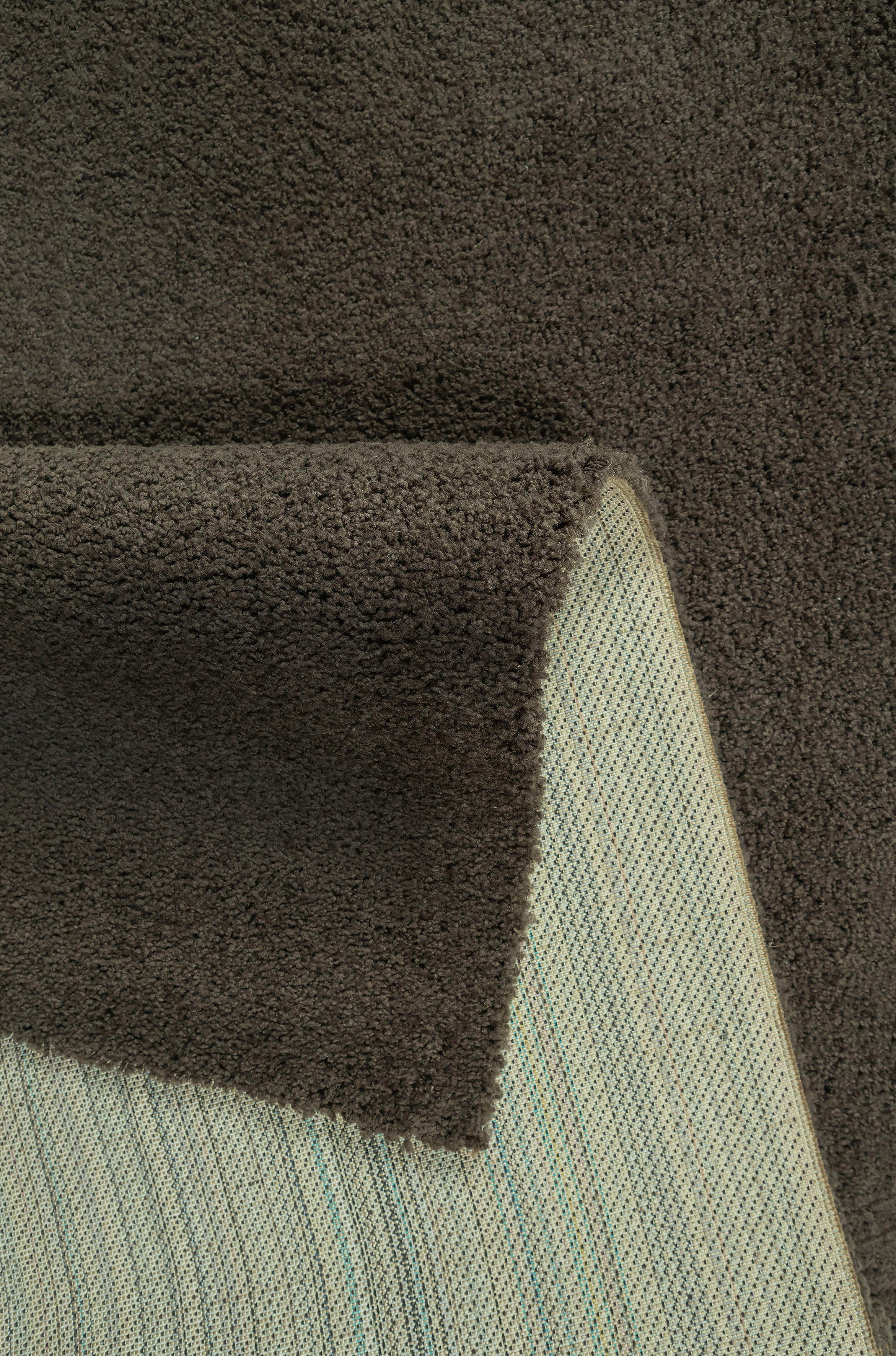 Höhe: flauschig, rechteckig, 21 mm, Uni-Farben, Teppich weich Shaggy-Look durch Mikrofaser, Home Ariane, affaire, einfarbig, braun