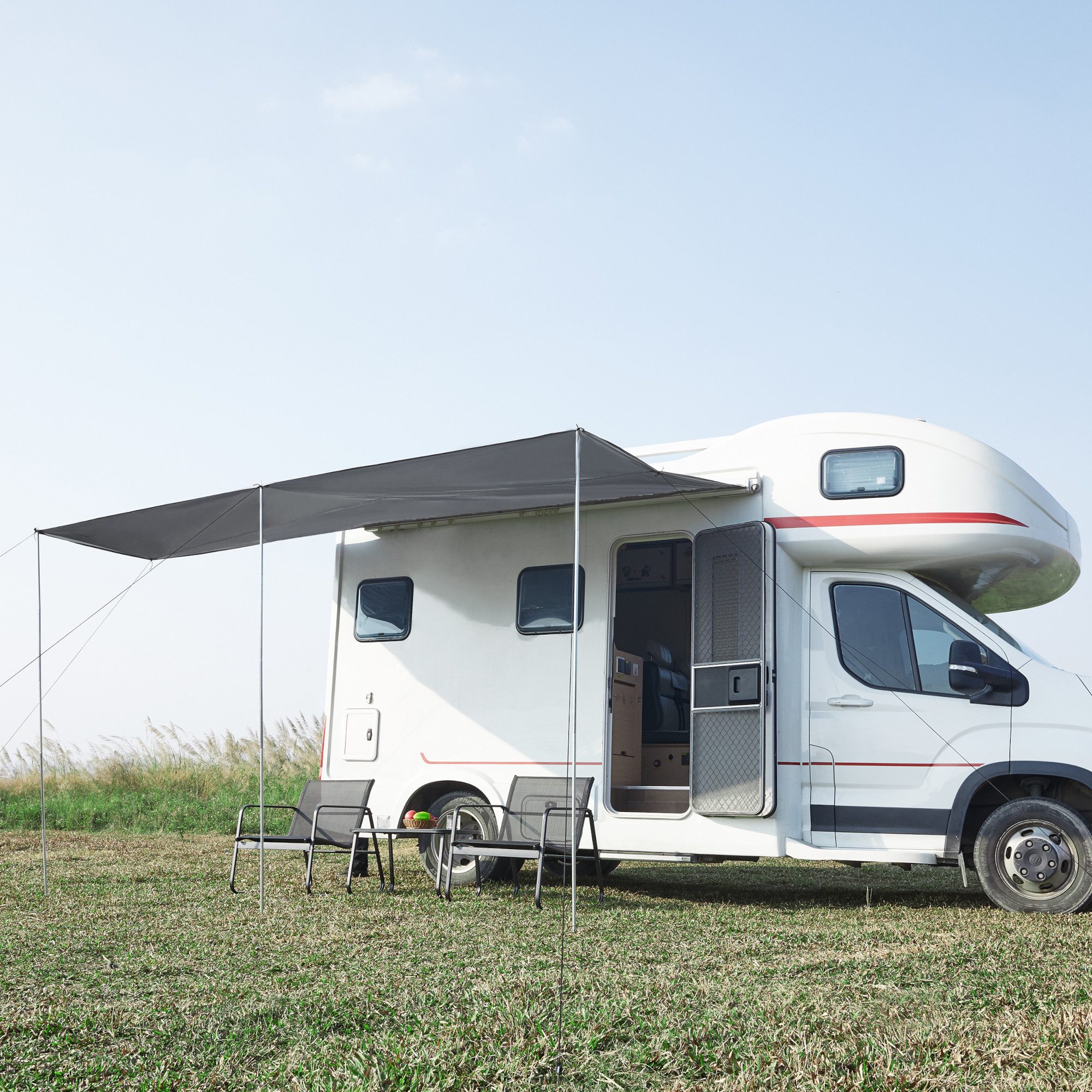 pro.tec Markisenvorzelt, »Beuningen« Wohnwagen-Vorzelt 400 x 240 x 235 cm Grau