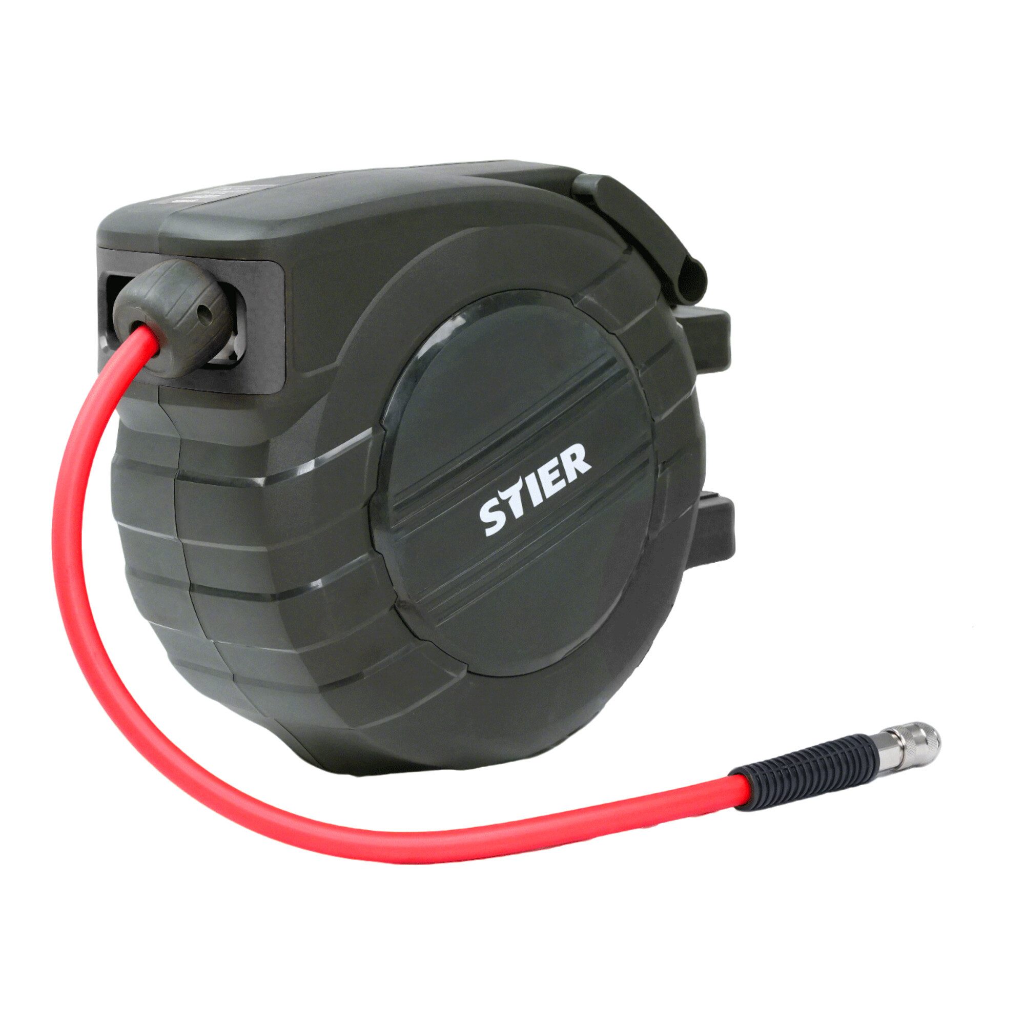 Stier Schlauchaufroller STIER Schlauchtrommel Auto-Stopp 15m