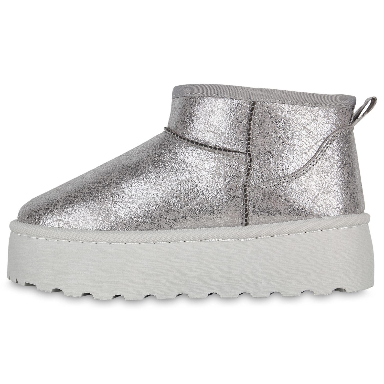 VAN HILL 840485 Plateaustiefelette Damen Warm Gefütterte Plateau Boots Stie günstig online kaufen