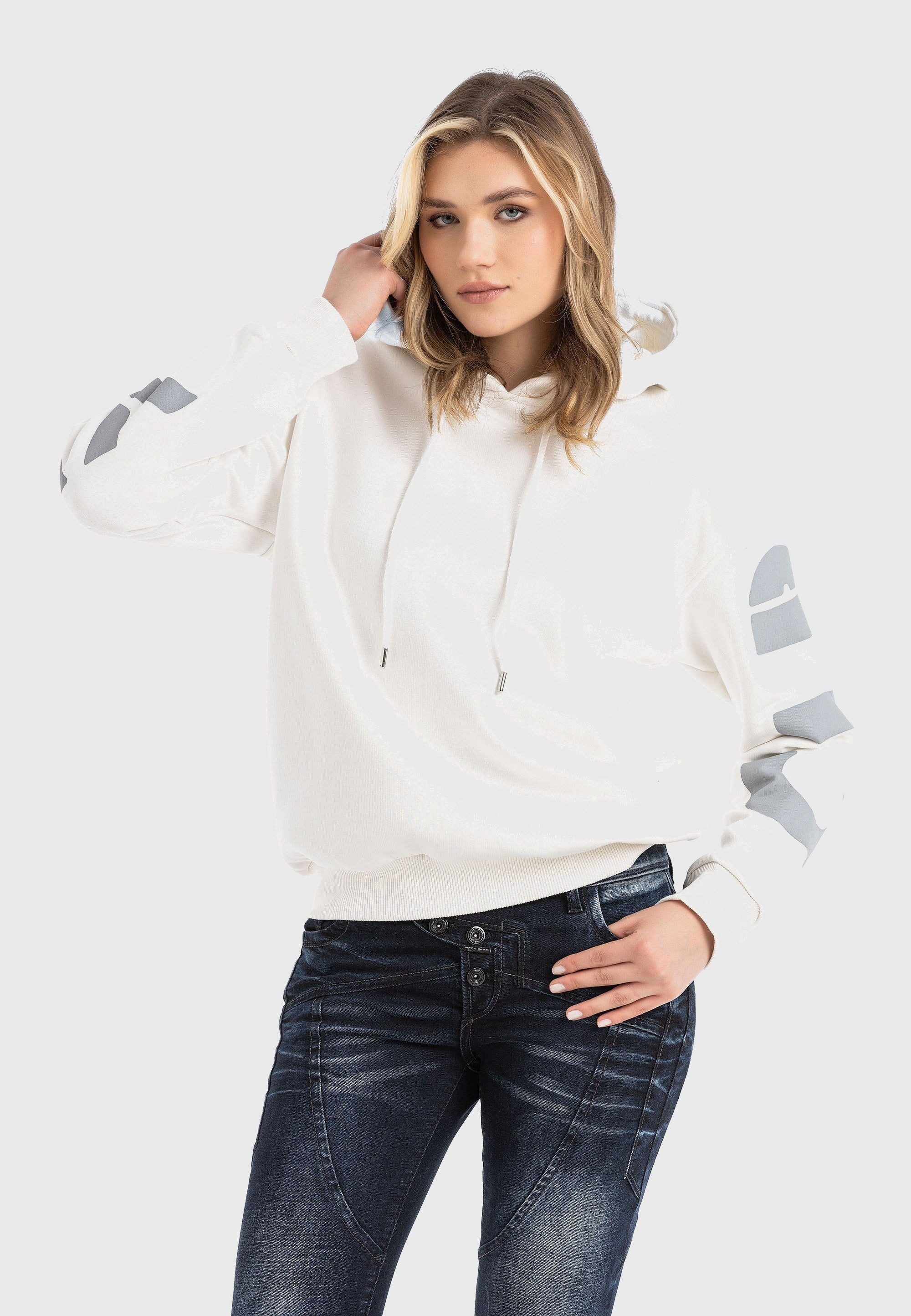 Cipo & Baxx Sweatshirt HOODIE SWEATSHIRT (1-tlg) modisches Design mit hohem Tragekomfort – Bild 5 von 5