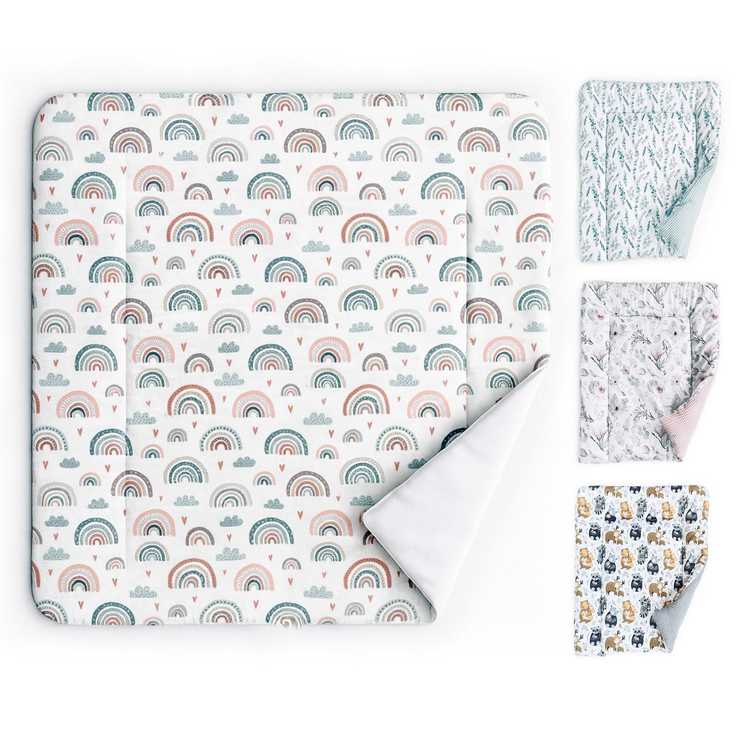 BABEES Wickelauflage 75x75 cm Baby Wickelunterlage Wickeltischauflage 100% günstig online kaufen