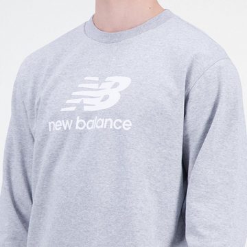 New Balance Sweatshirt Essentials Stacked Logo French Terry Crewneck ATHLGREY AG