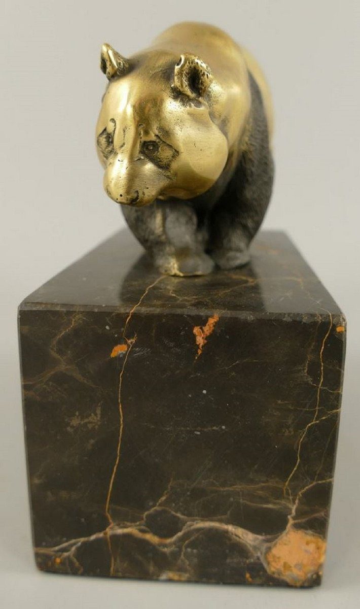 Casa - 15 x Dekofigur Padrino - Bronzefigur 7 Skulptur Deko Accessoires Panda x cm Bär Bronze - / Schreibtisch H. 13 Gold Dekofigur Schwarz