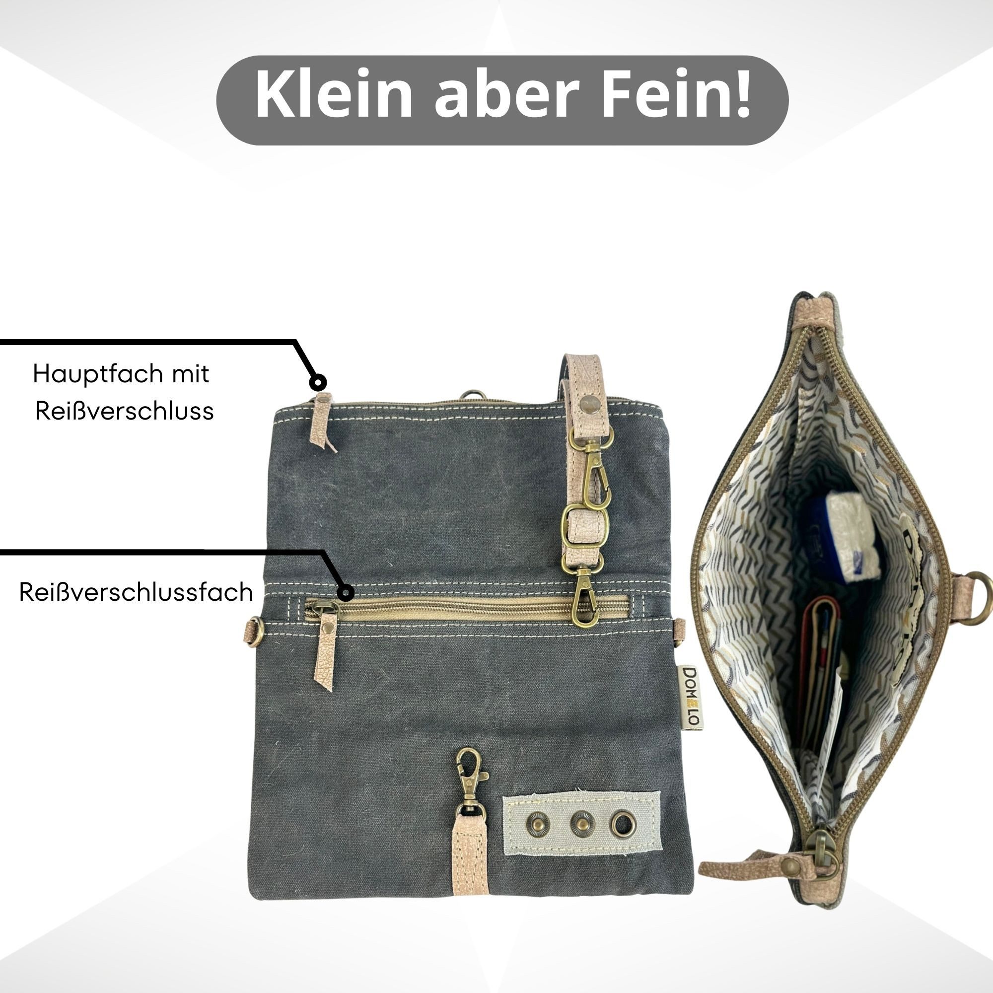 Domelo Trachtentasche Domelo Trachtentasche Canvas Dirndl Tasche Vintage Umhängetasche, Vintage Trachtenmotiven Aufdruck – Bild 3 von 5