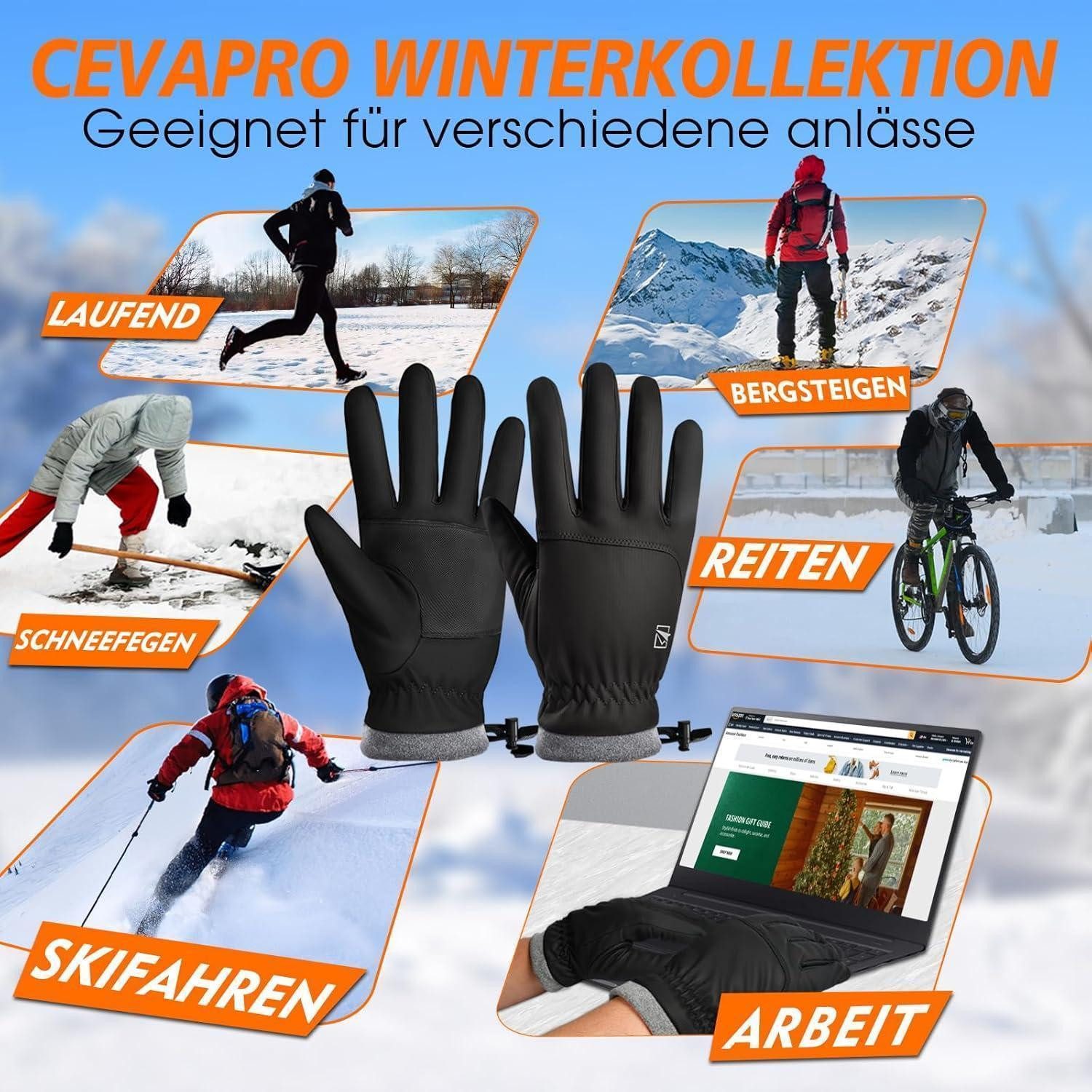 LuxusKollektion Skihandschuhe Winterhandschuhe wasserdichte Skihandschuhe Touchscreen Herren Damen