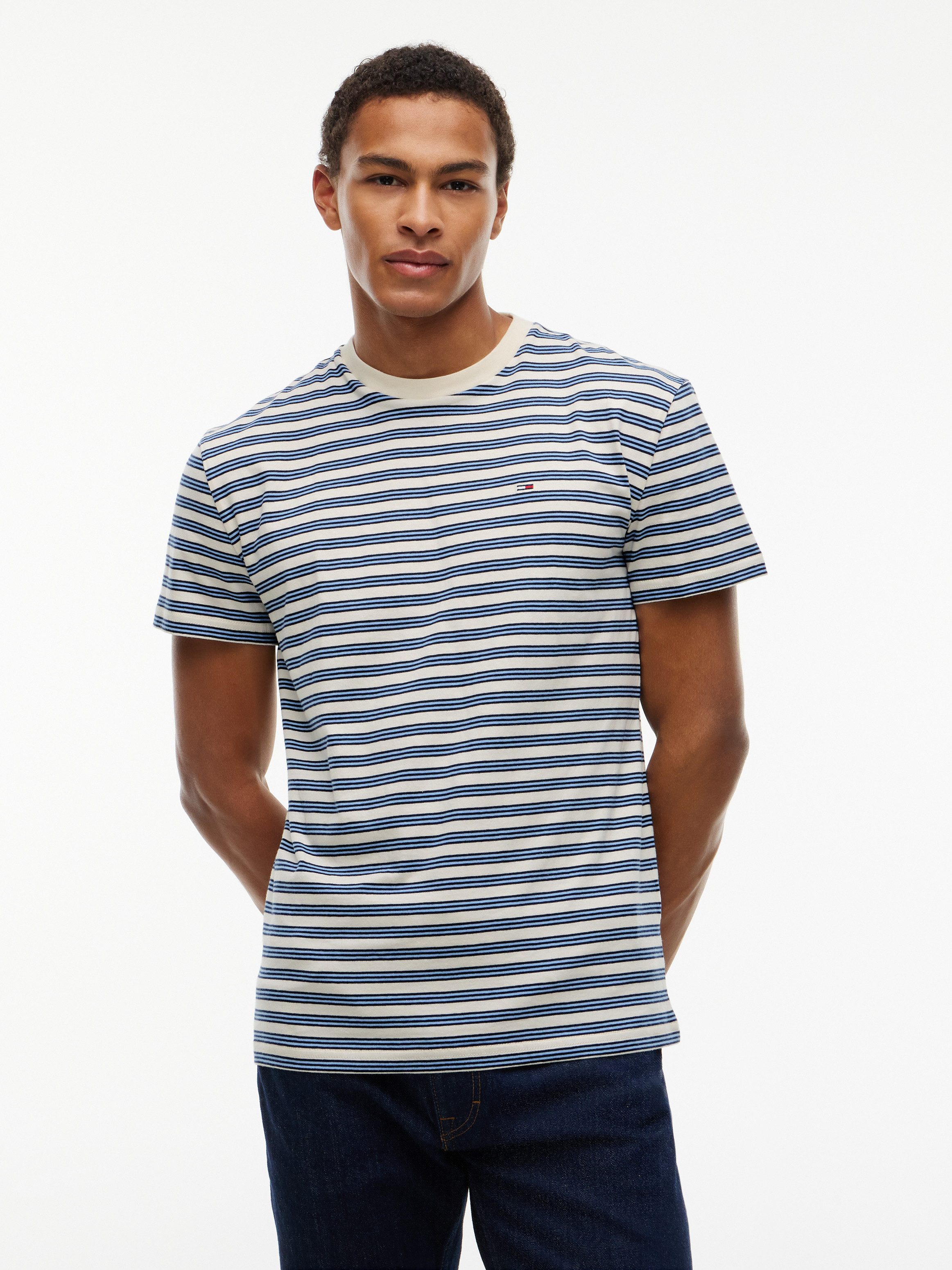 Tommy Jeans T-Shirt REGULAR STRIPE TEE Regular fit mit Streifenmuster
