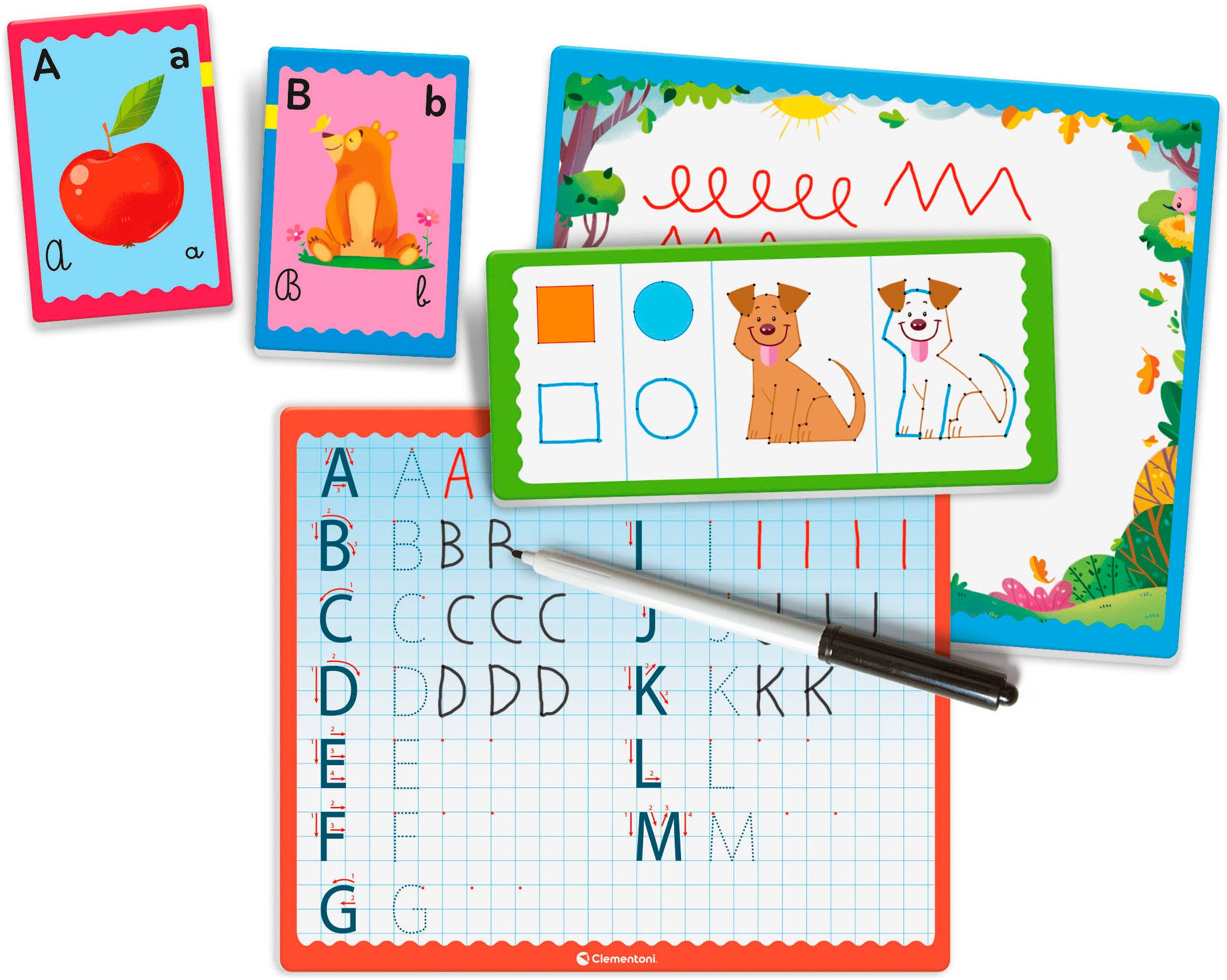 Clementoni® Spiel Education, Schreib-Spiel, Lernspiel, Made in Europe