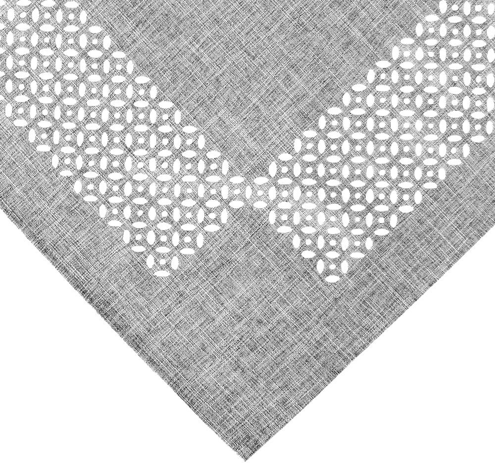 Tischdecke Tischdecke REA durchbrochene Ornamente Polyester grau 85 x 85 cm