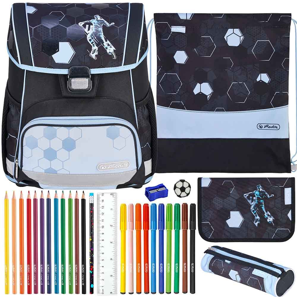 Herlitz Schulranzen Set Loop Plus 10-teilig 2025 Jungen Cyber Soccer