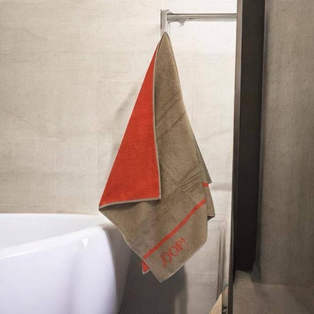 JOOP! Duschtuch Lines Doubleface 1680 Sand, 100 % Baumwolle