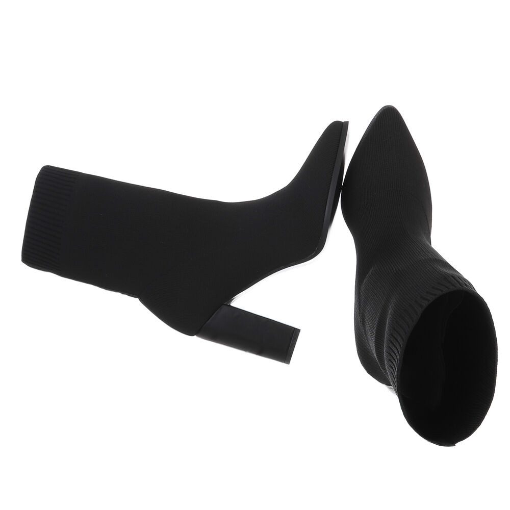 Ital-Design Elegante Strumpfstiefel mit Blockabsatz für Damen High-Heel-Sti günstig online kaufen