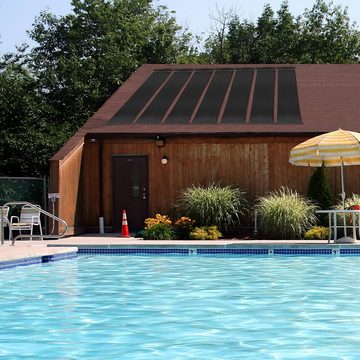 COSTWAY Pool-Wärmepumpe Solarkollektor Poolheizung, 300x75cm, Komplettset