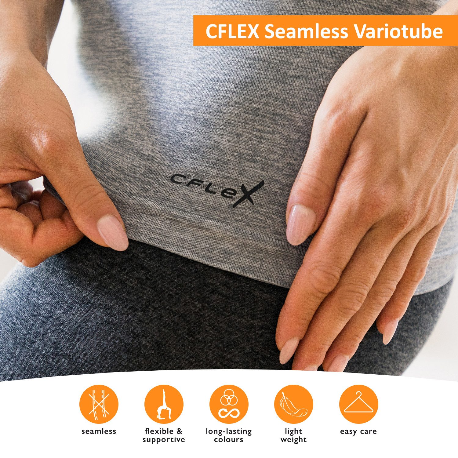 CFLEX Bandeautop Variotube Damen Seamless Nierenwärmer - Top Rock Tube