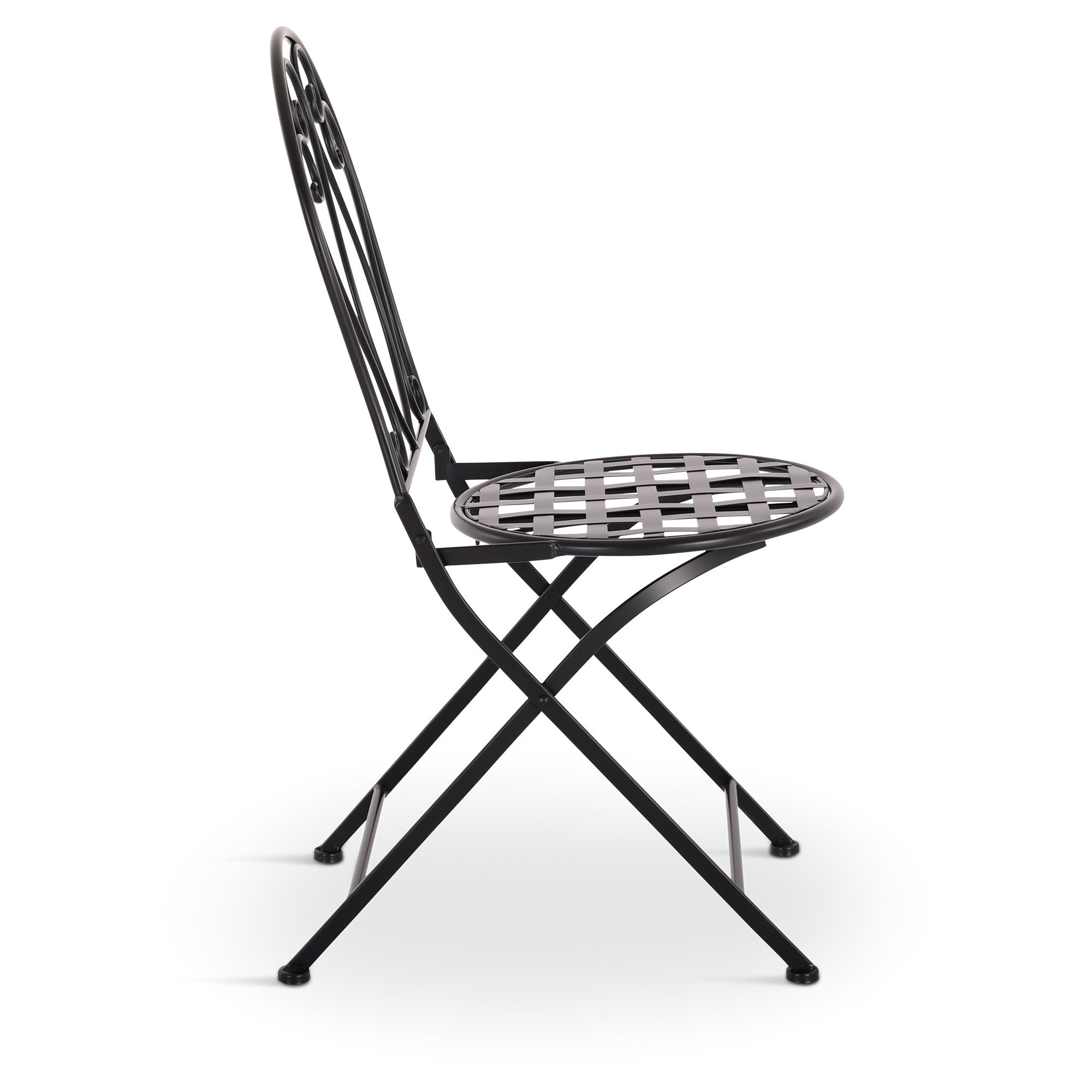 Raburg Gartenstuhl Eisenstuhl 2er-Set im Jugendstil, antike, Gartenstühle, Mayla, 2er-Set, Gartenstuhl antik mit Klappfunktion, Outdoor-Stühle aus Eisen