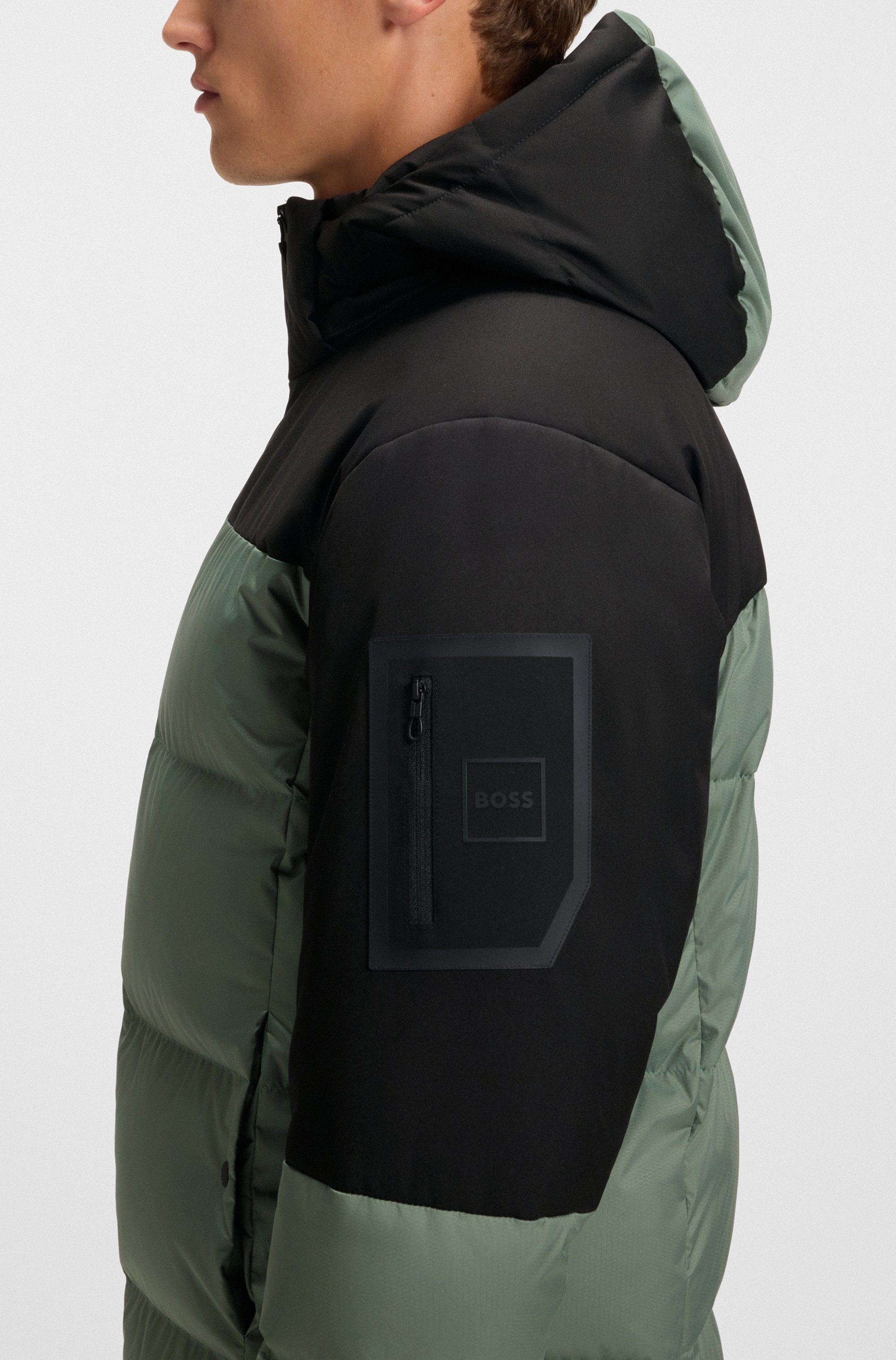 BOSS GREEN Daunenjacke abnehmbare Kapuze, Regular günstig online kaufen