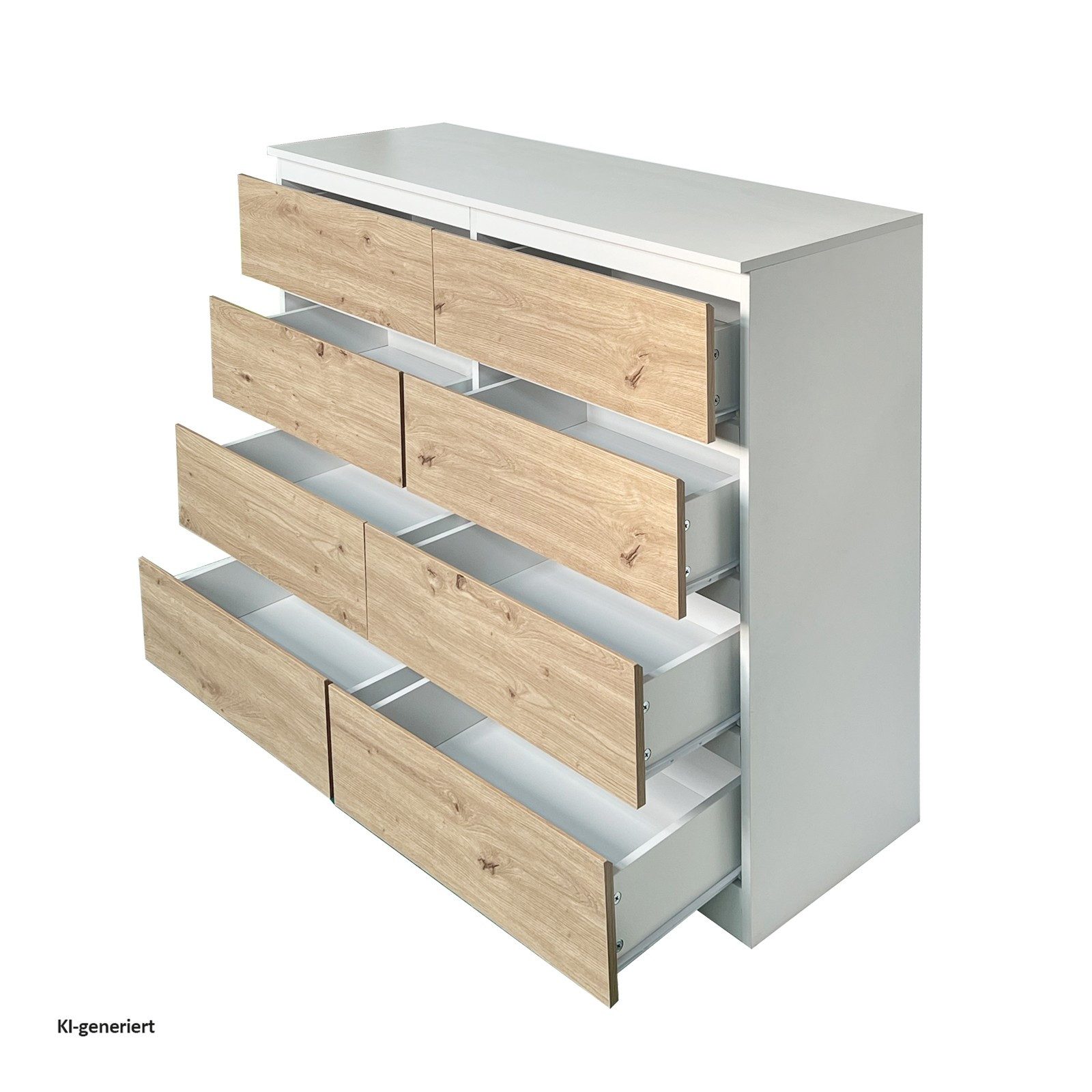HTI-Living Kommode Kommode 8 grifflose Schubladen (Stück, 1 St., 1 Kommode), Sideboard – Bild 2 von 4