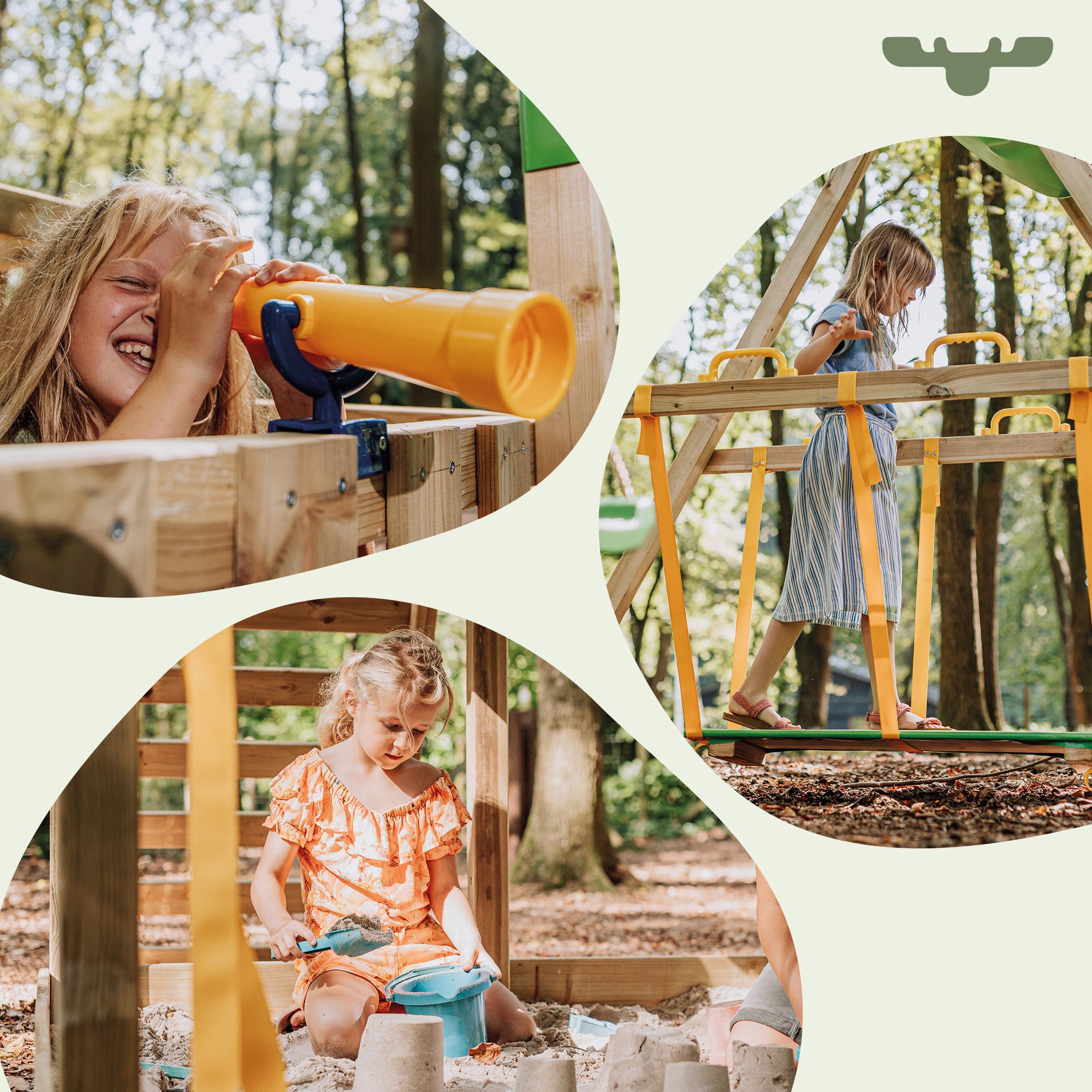 FATMOOSE Spielturm Boldbaron – Spielturm mit SurfSchaukel, Rutsche & Kletterwand, Abenteuerliche Ritterburg für kleine Entdecker – 10 Jahre Garantie*