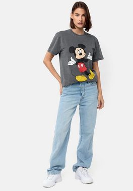 Recovered T-Shirt Disney Mickey Leaning GOTS zertifizierte Bio-Baumwolle