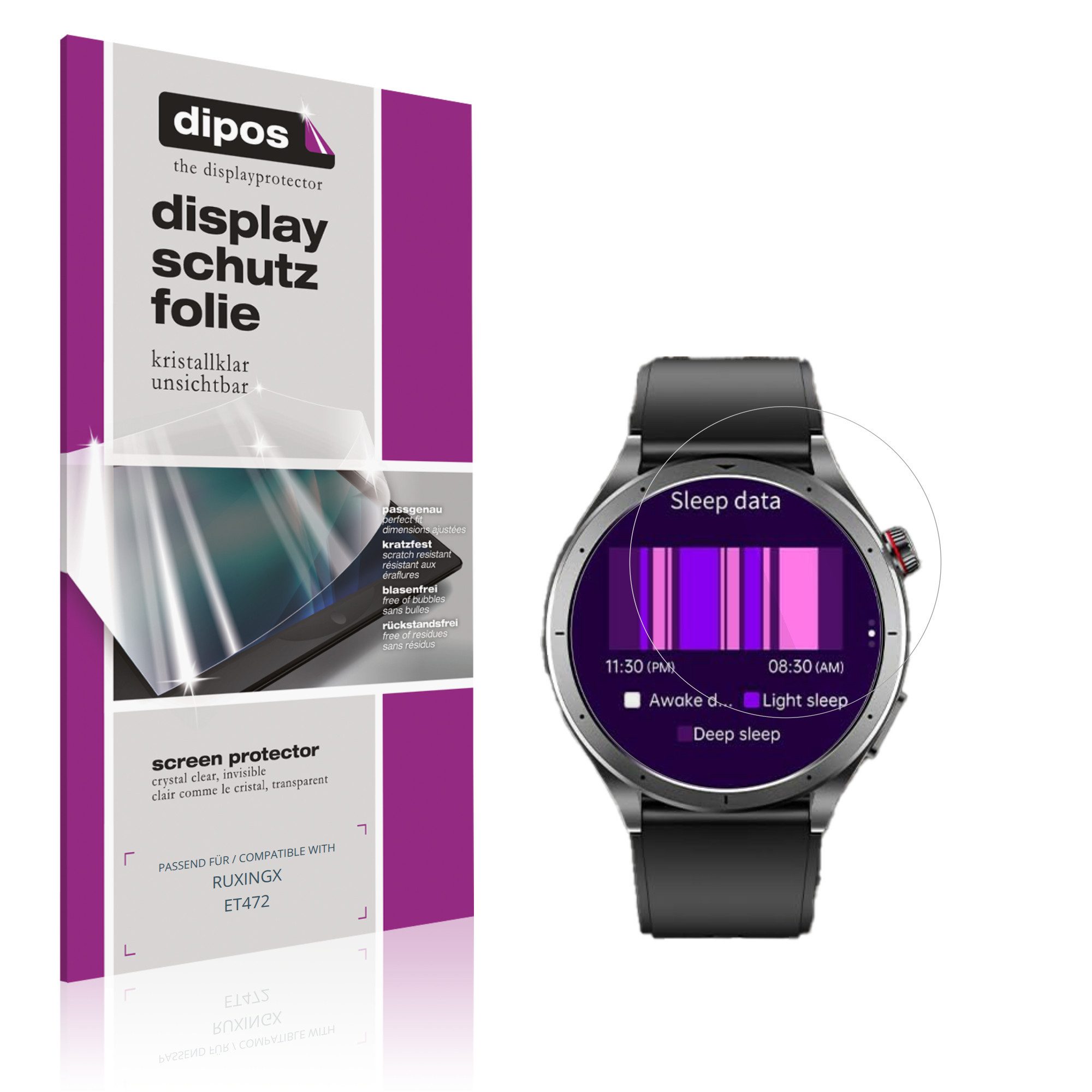 dipos Displayschutzfolie Schutzfolie für RUXINGX ET472, 6 Stück, Displayschutz Schutz Folie Made in Germany