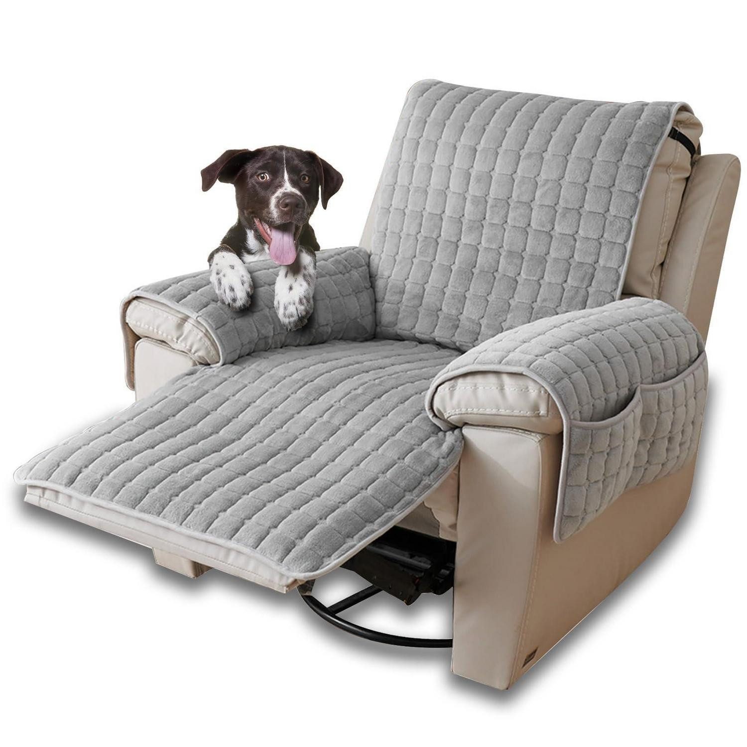 LuxusKollektion Relaxsesselhusse Sesselschoner Relaxsessel Grau 53x190cm