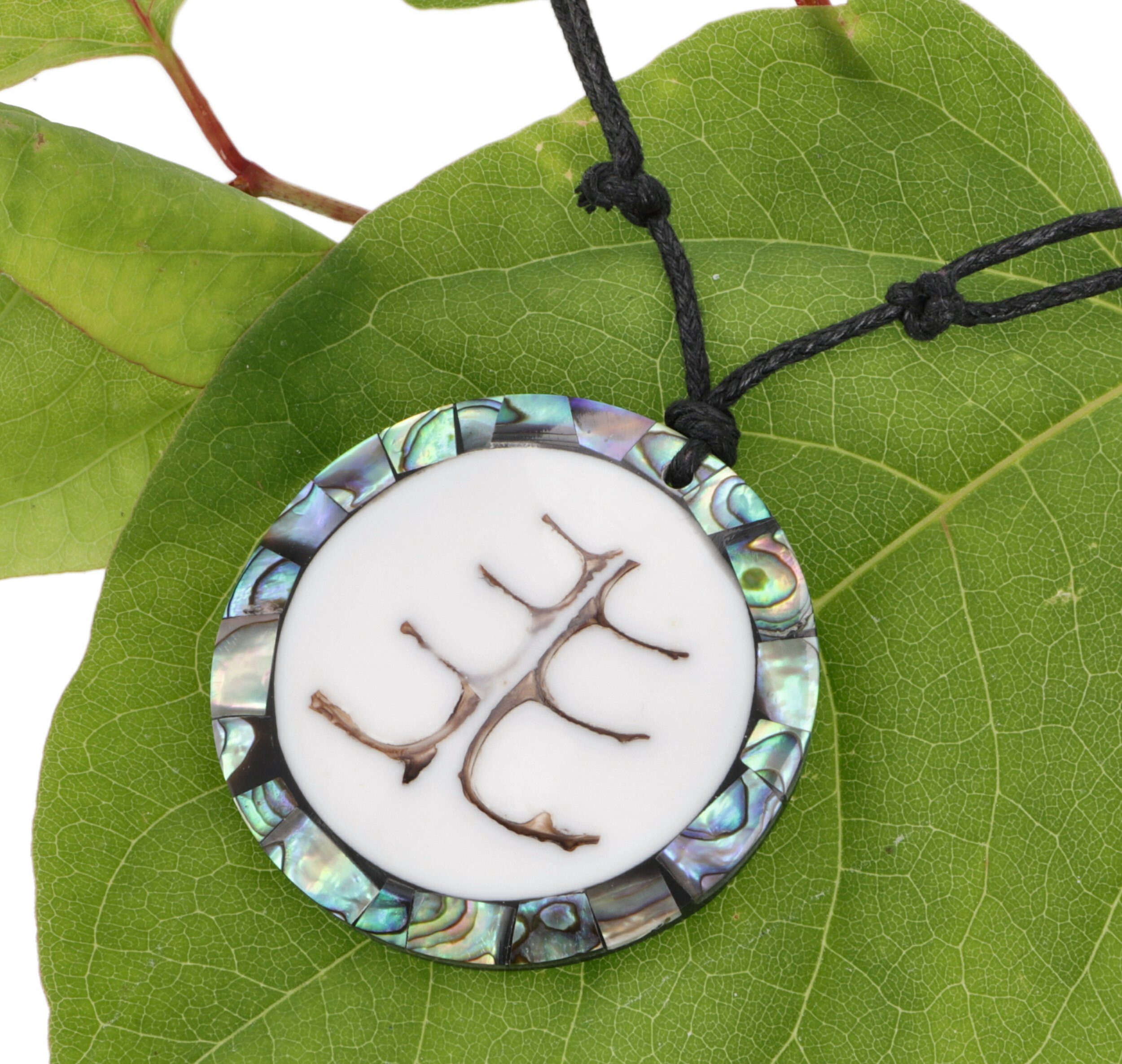 Guru-Shop Perlenkette Ethno Kette, Surferkette mit Muscheleinlage,.. günstig online kaufen