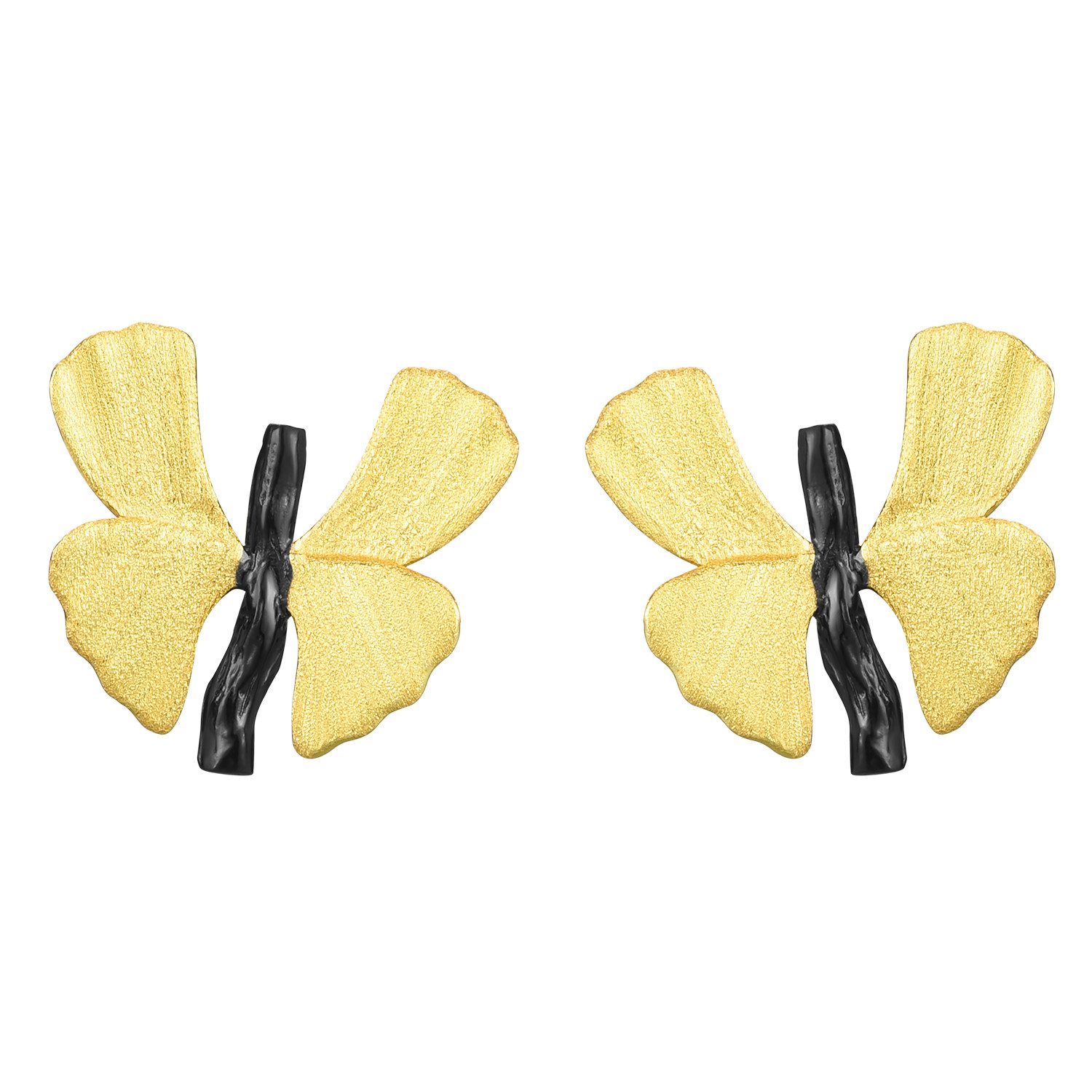 Runde Perlé Paar Ohrstecker Retro Schmetterling große Ohrstecker, handgefertigte Ohrstecker, 925er Silber, 18K Gold. € 48,90, (€ 48,90 pro 1 Paar).