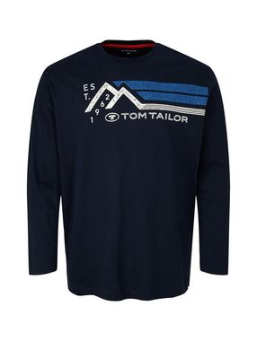 TOM TAILOR PLUS T-Shirt Plus - Langarmshirt mit Print 