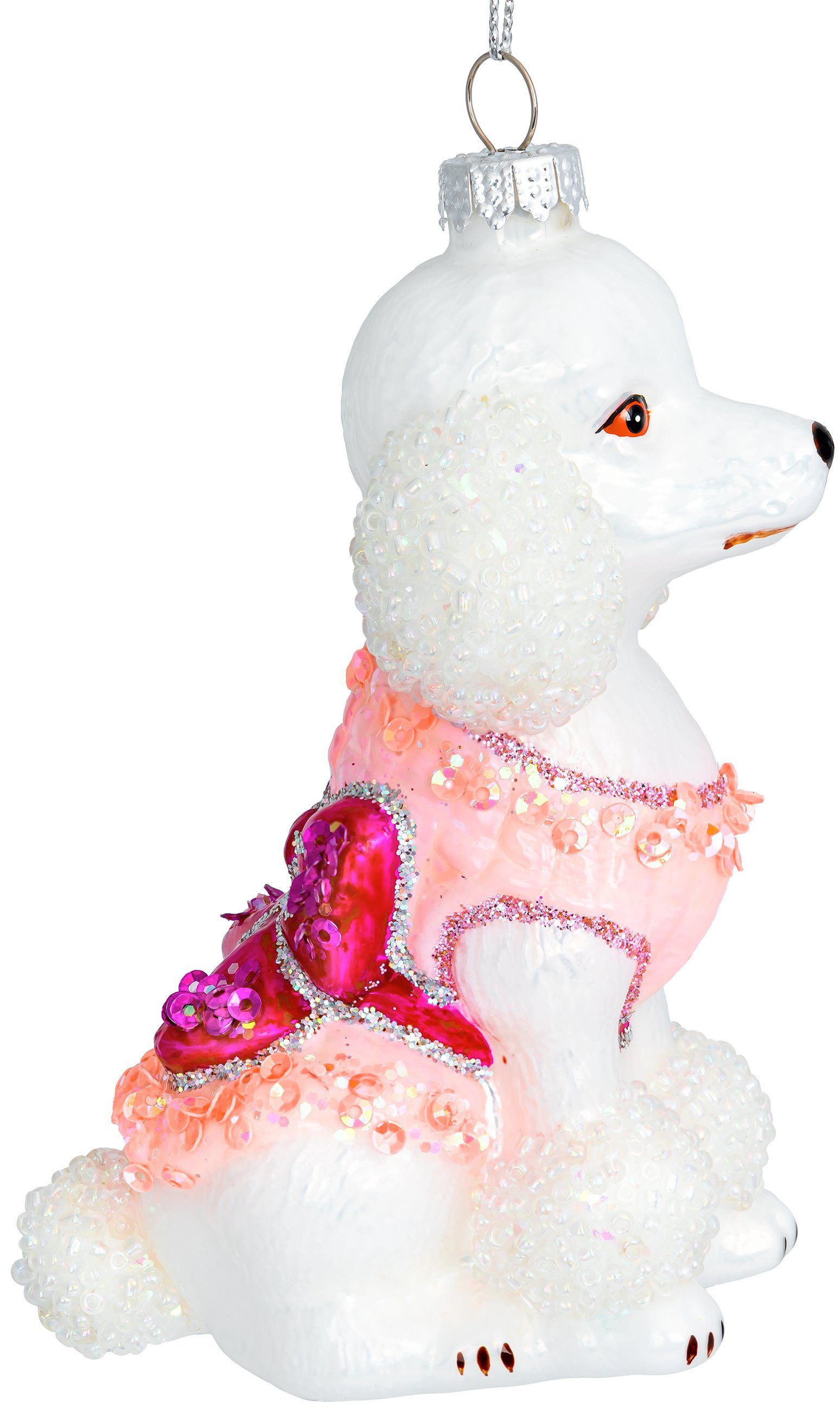 SIKORA Christbaumschmuck Pudel Lady besondere Weihnachtskugel Glas Anhänger günstig online kaufen