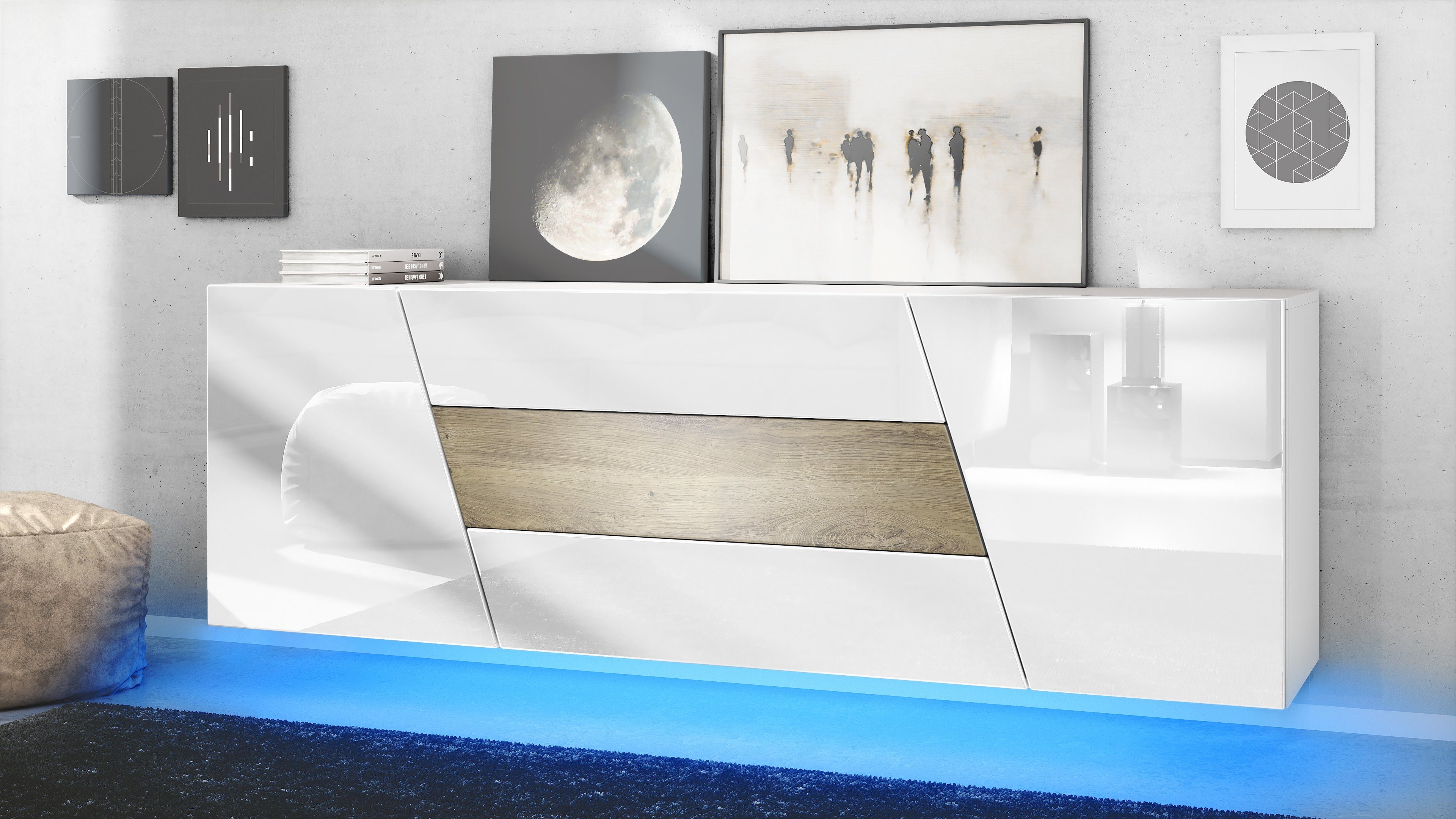 Vladon Sideboard Houston (hängende Kommode, mit günstig online kaufen