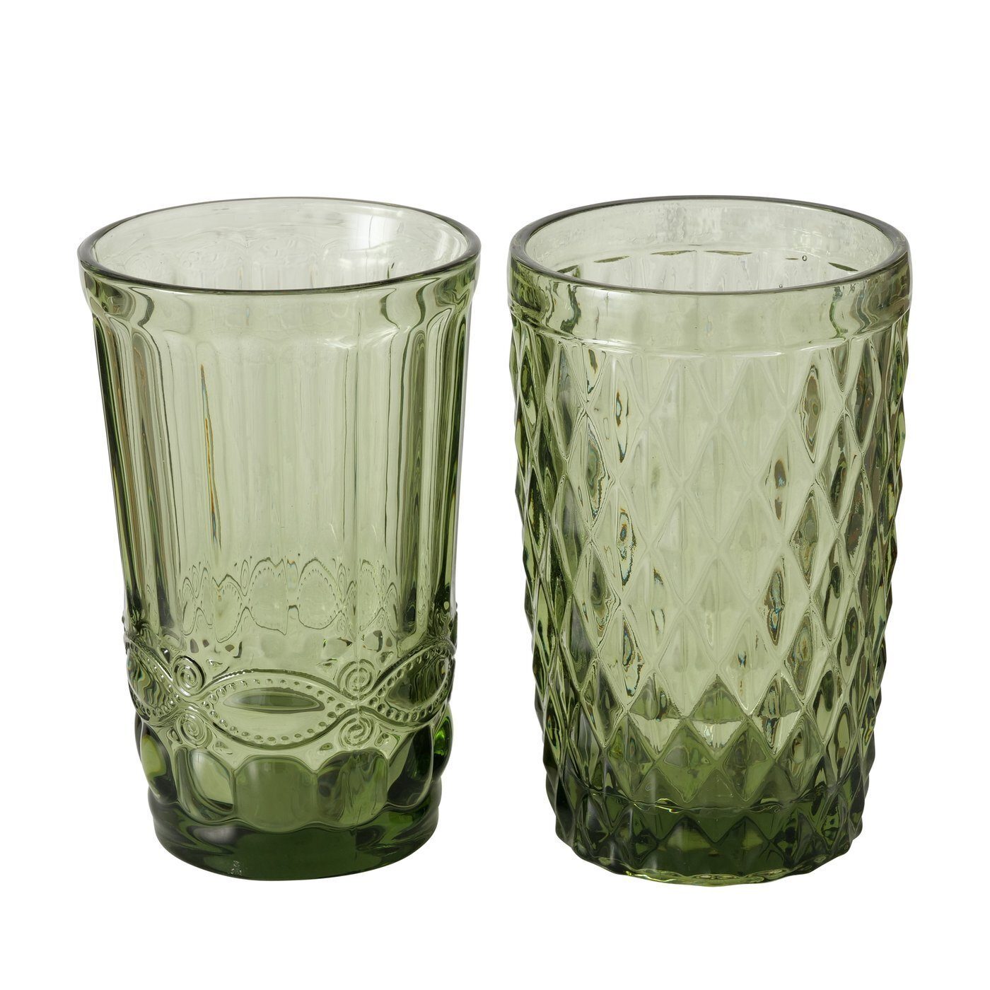 BOLTZE GRUPPE GmbH Glas Trink Aurora 2er Set, Glas grün