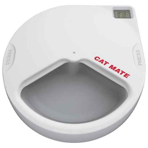 Kerbl Futterstation Cat Mate Futterautomat C300 für Hunde + Katzen, 3 Futter-Fächer 330g