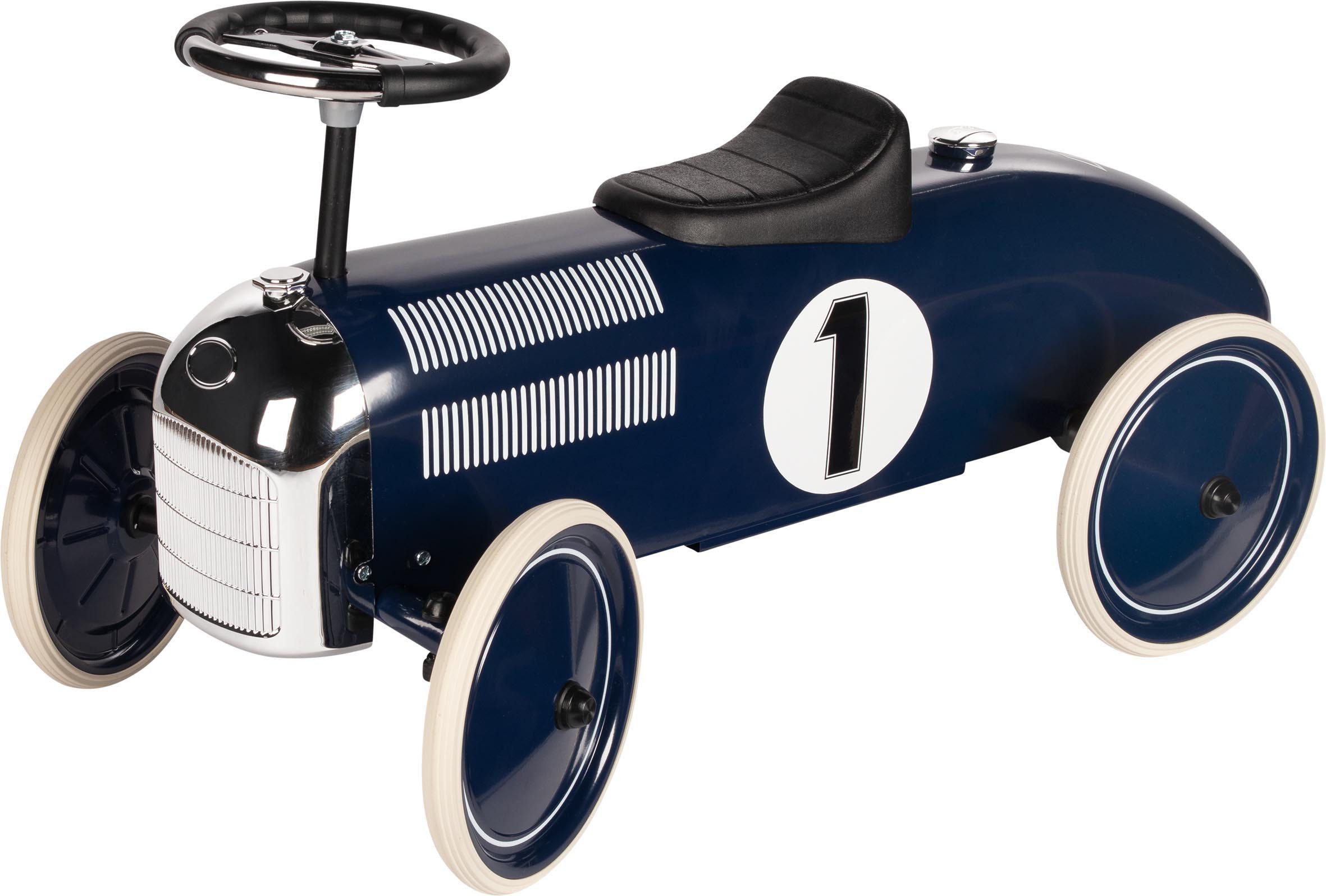 Rutscherauto Robustes Rutschauto aus Metall im Retrodesign für Kinder ab 1 Jahr