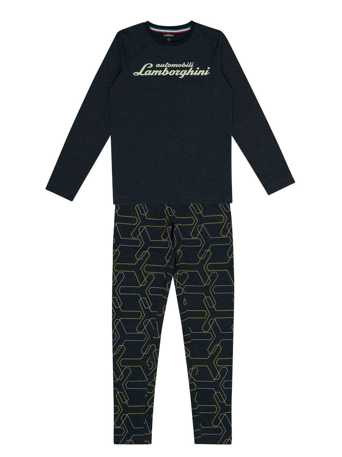 Wäsche/Bademode Nachtwäsche Automobili Lamborghini Kids Pyjama Automobili Lamborghini Kidswear Pyjama Logo und allover Y Print