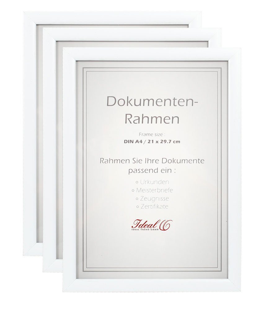 Dokument IDEAL 21x29,7 A4 10er Pack 5er Weiß 3er TREND Bilderrahmen Fot Bilderrahmen 2er Urkunde Pack DIN 3er