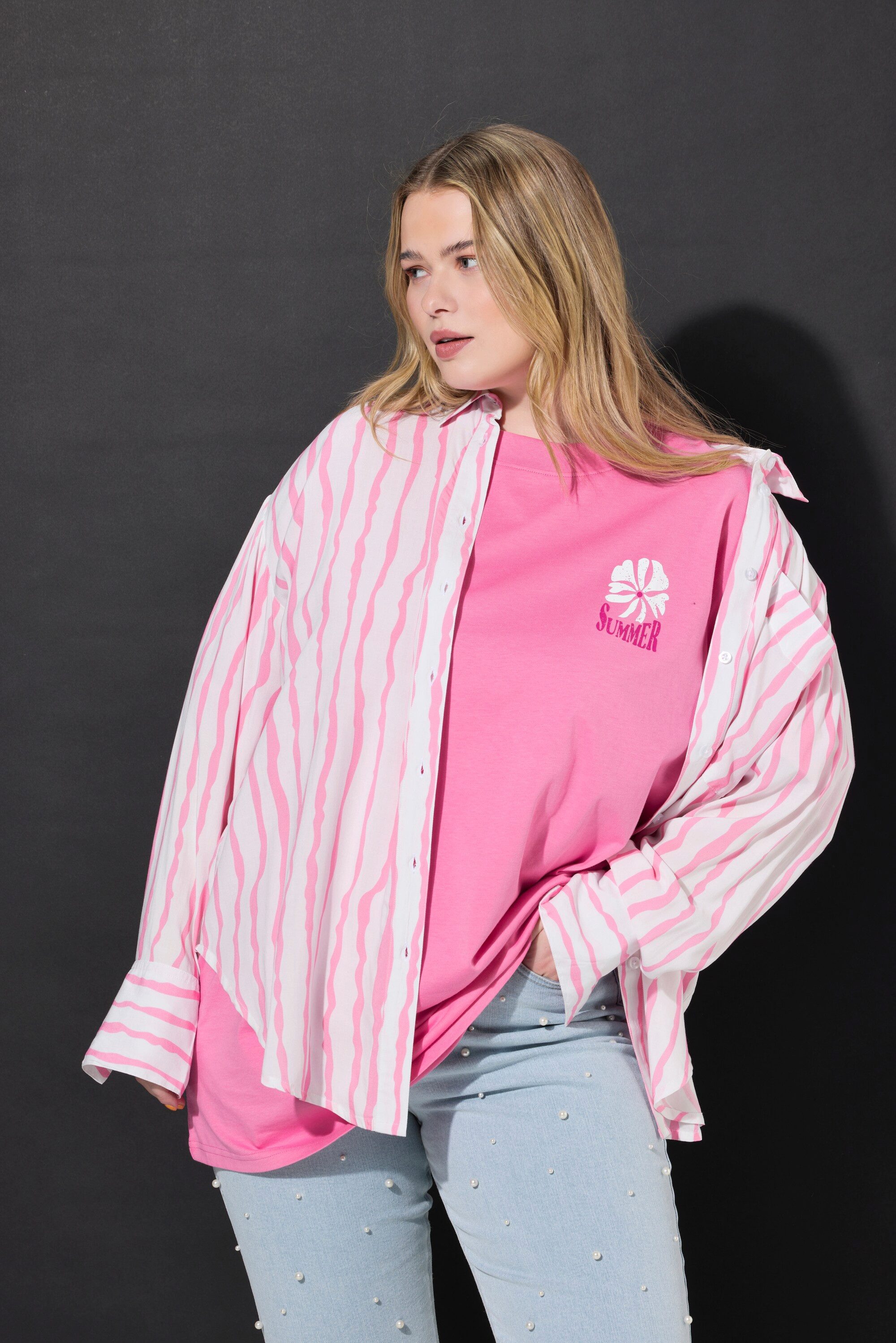 Studio Untold Hemdbluse Hemdbluse oversized Streifen