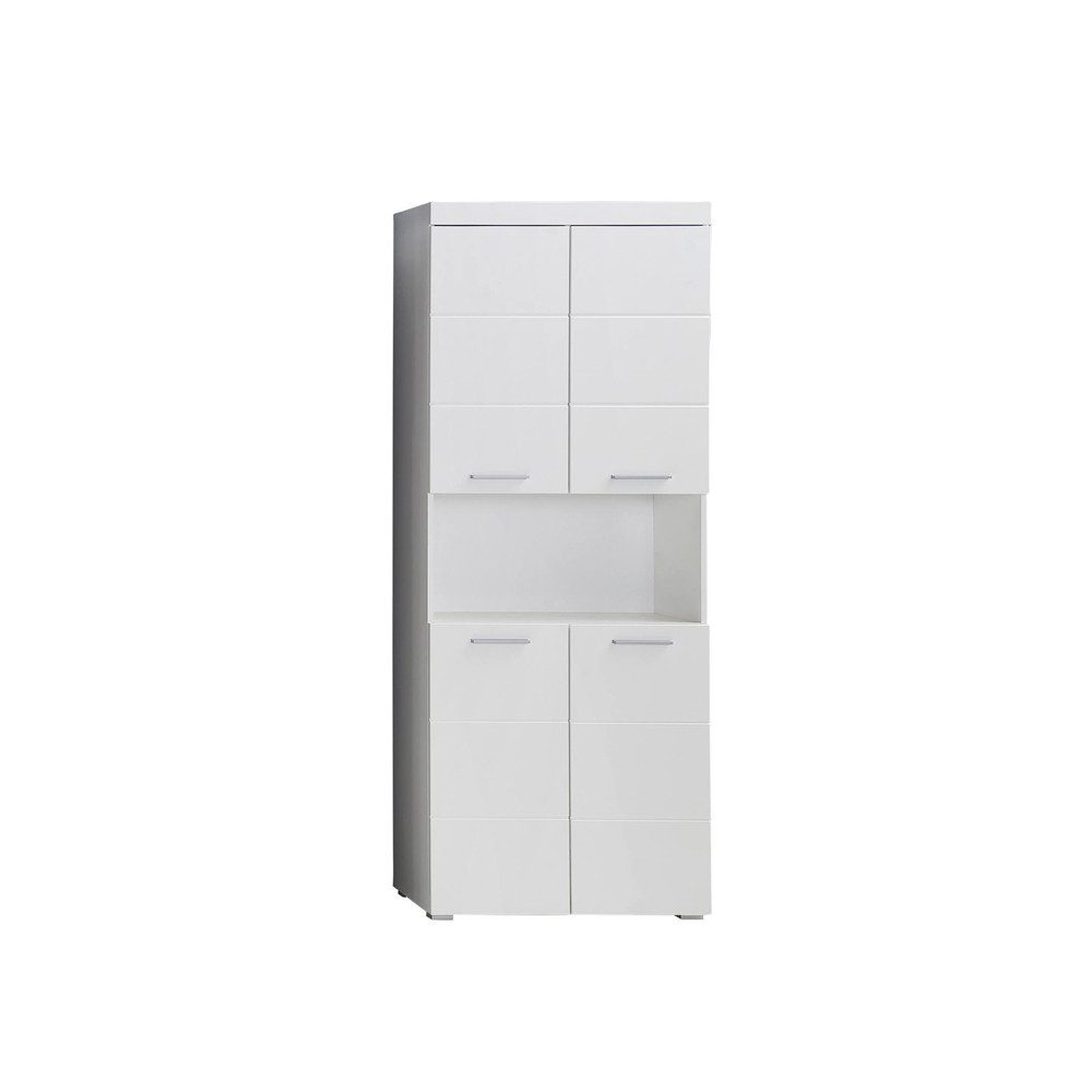Lomadox Hochschrank ALTENA-19 Mehrzweckschrank Badezimmer in Weiß Hochglanz, B/H/T: 73/190/31 cm