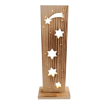 näve Dekolicht, Weihnachtsdeko Sternenmuster LED XMAS Wohnzimmerdeko Holzdeko Kiefer H
