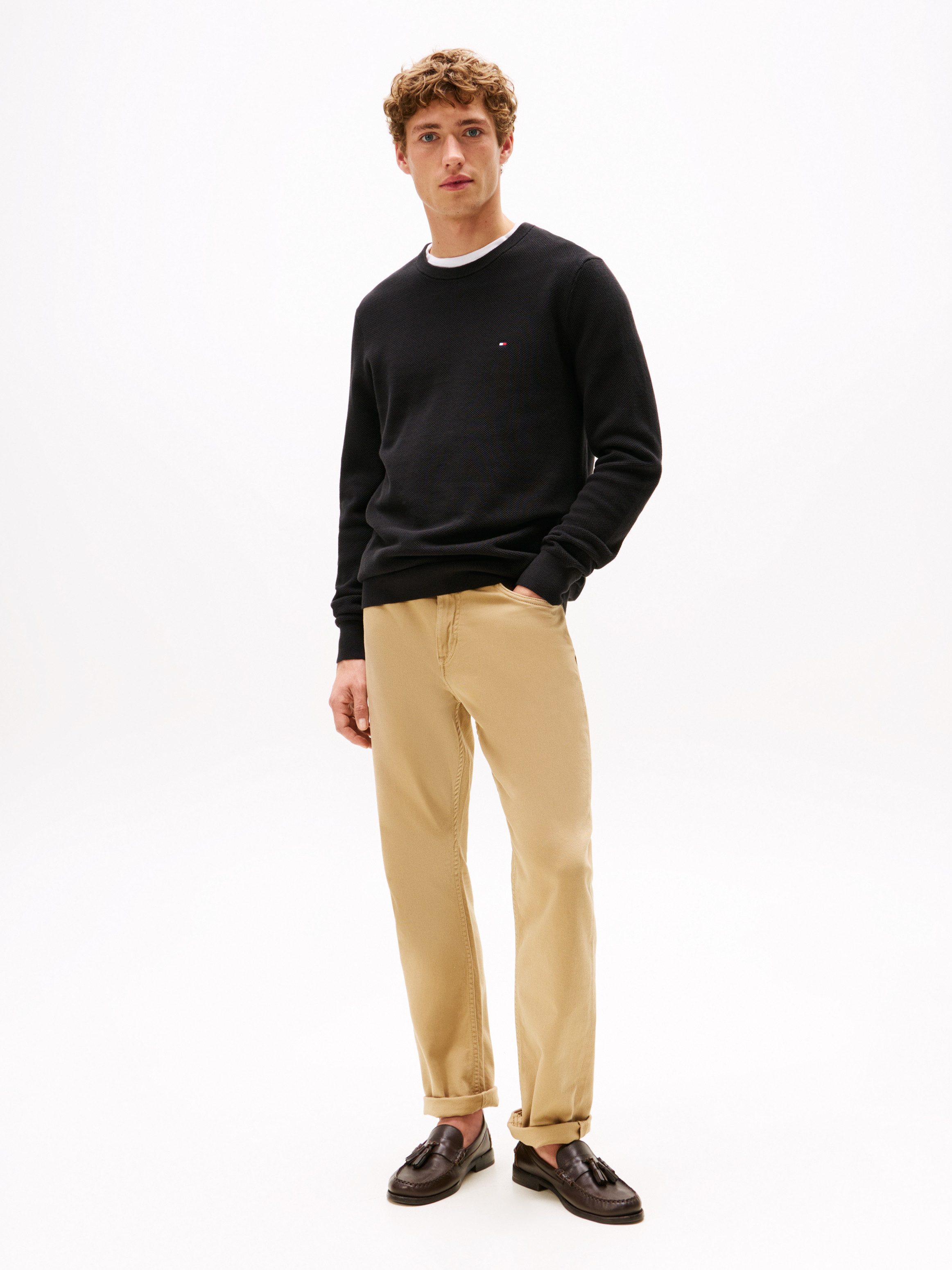 Tommy Hilfiger Rundhalspullover ESSENTIAL STRUCTURE CREW NECK mit Struktur günstig online kaufen